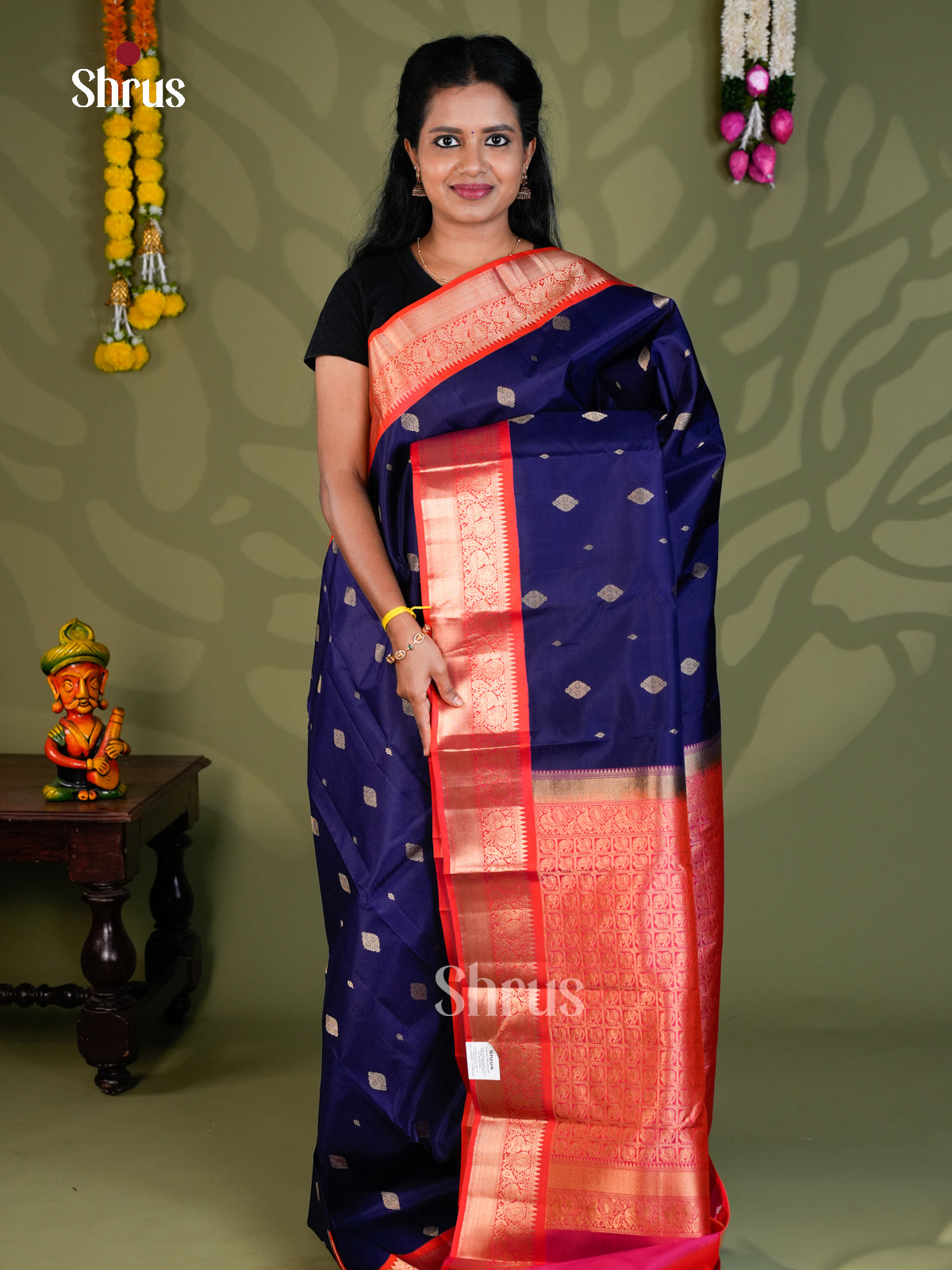 Kanchipuram silk Saree - EBS18436 - Shop on Shrus.com