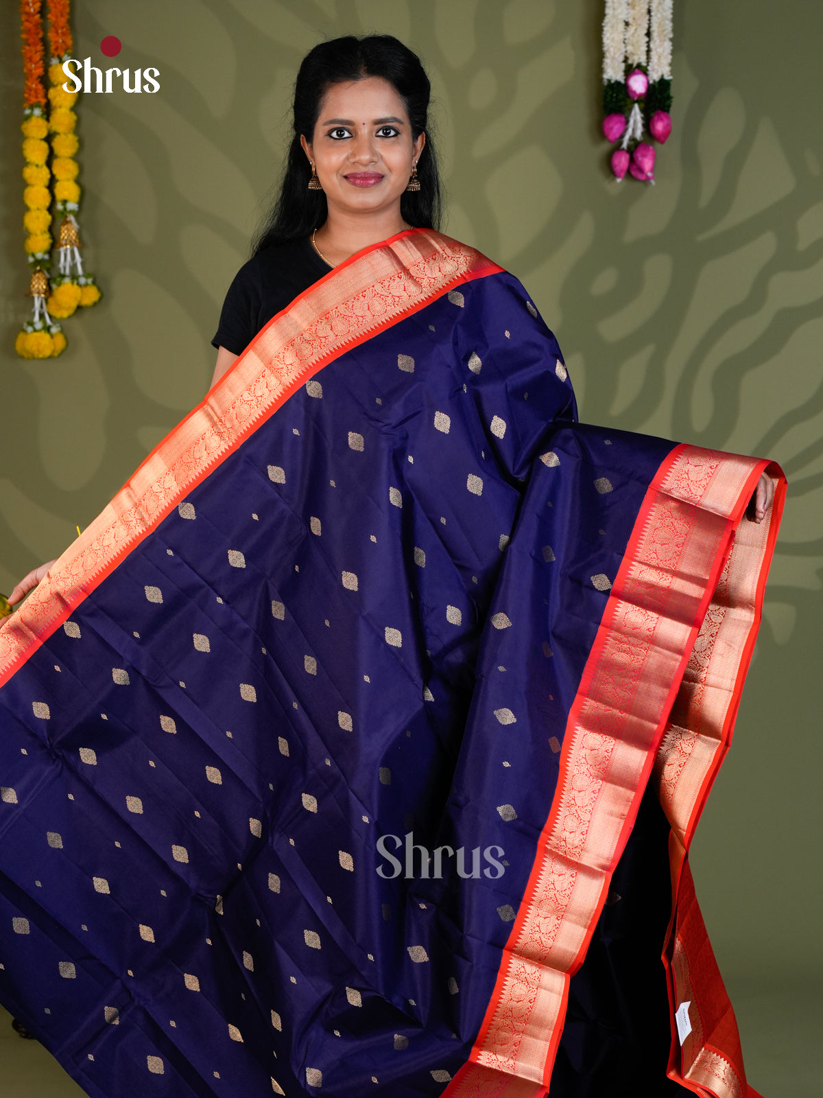 Kanchipuram silk Saree - EBS18436 - Shop on Shrus.com