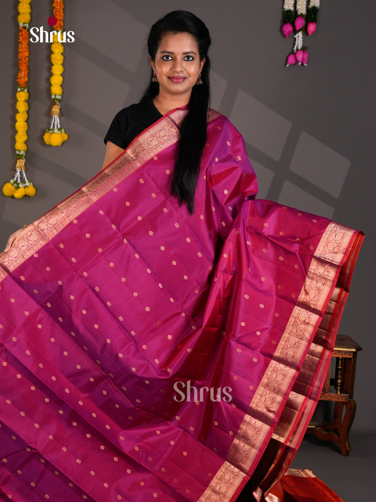 Kanchipuram silk Saree - EBS18437 - Shop on Shrus.com