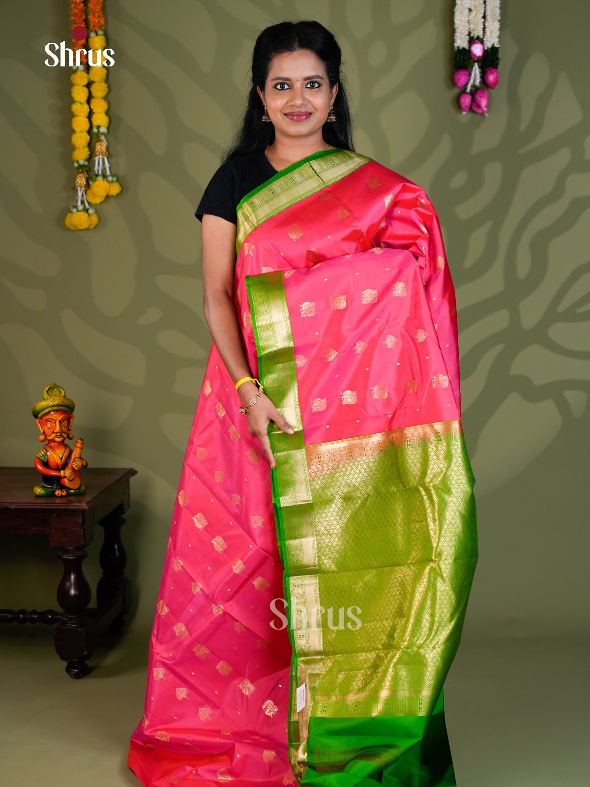 Kanchipuram silk Saree - EBS18447 - Shop on Shrus.com