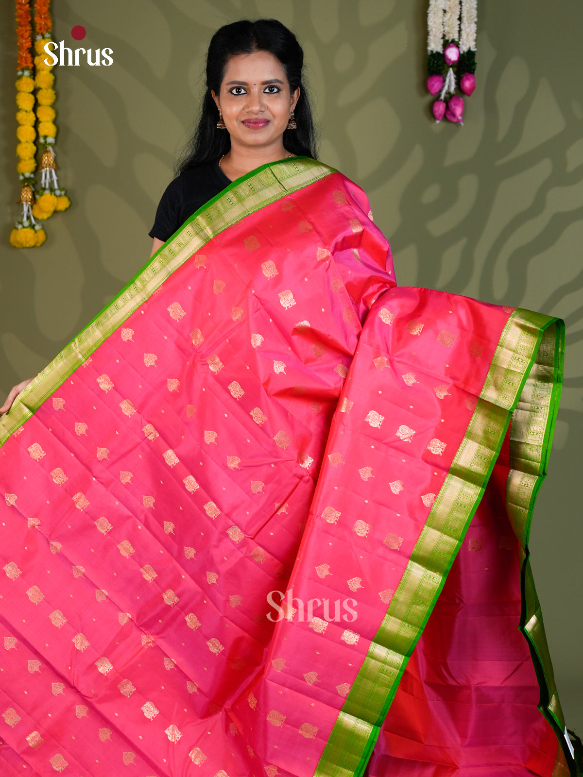 Kanchipuram silk Saree - EBS18447 - Shop on Shrus.com