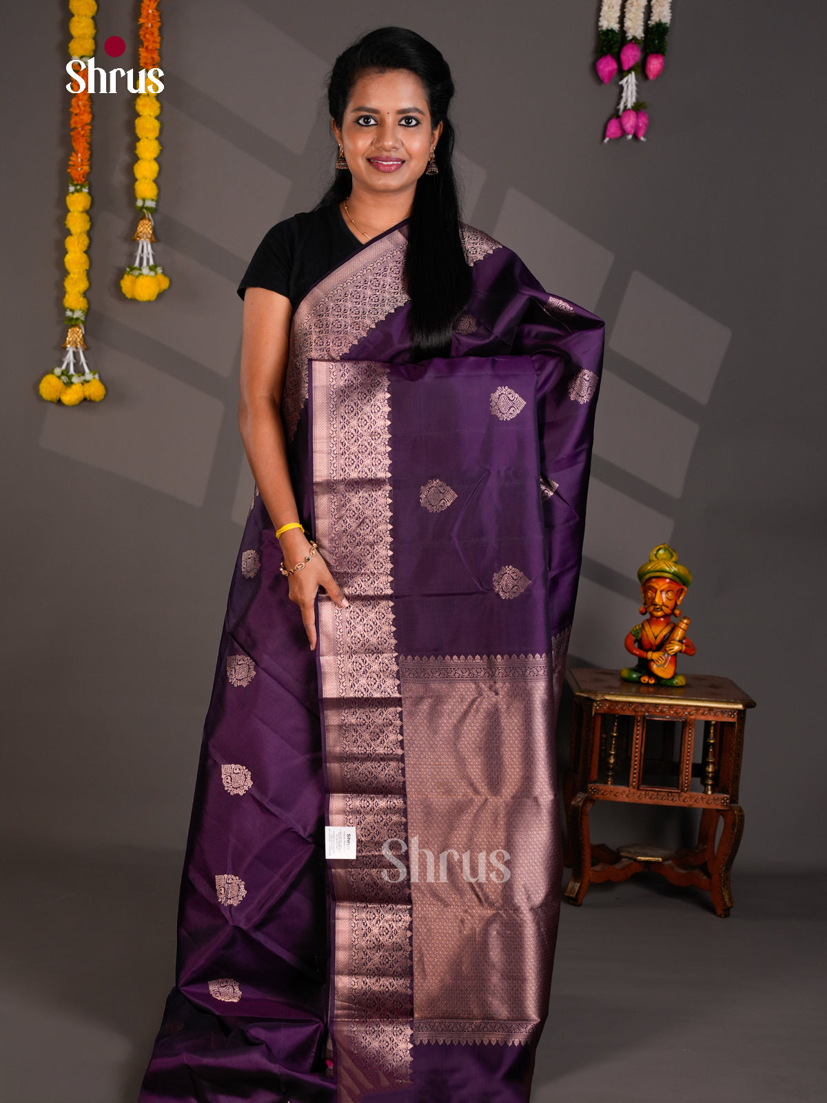 Kanchipuram silk Saree - EBS18453 - Shop on Shrus.com