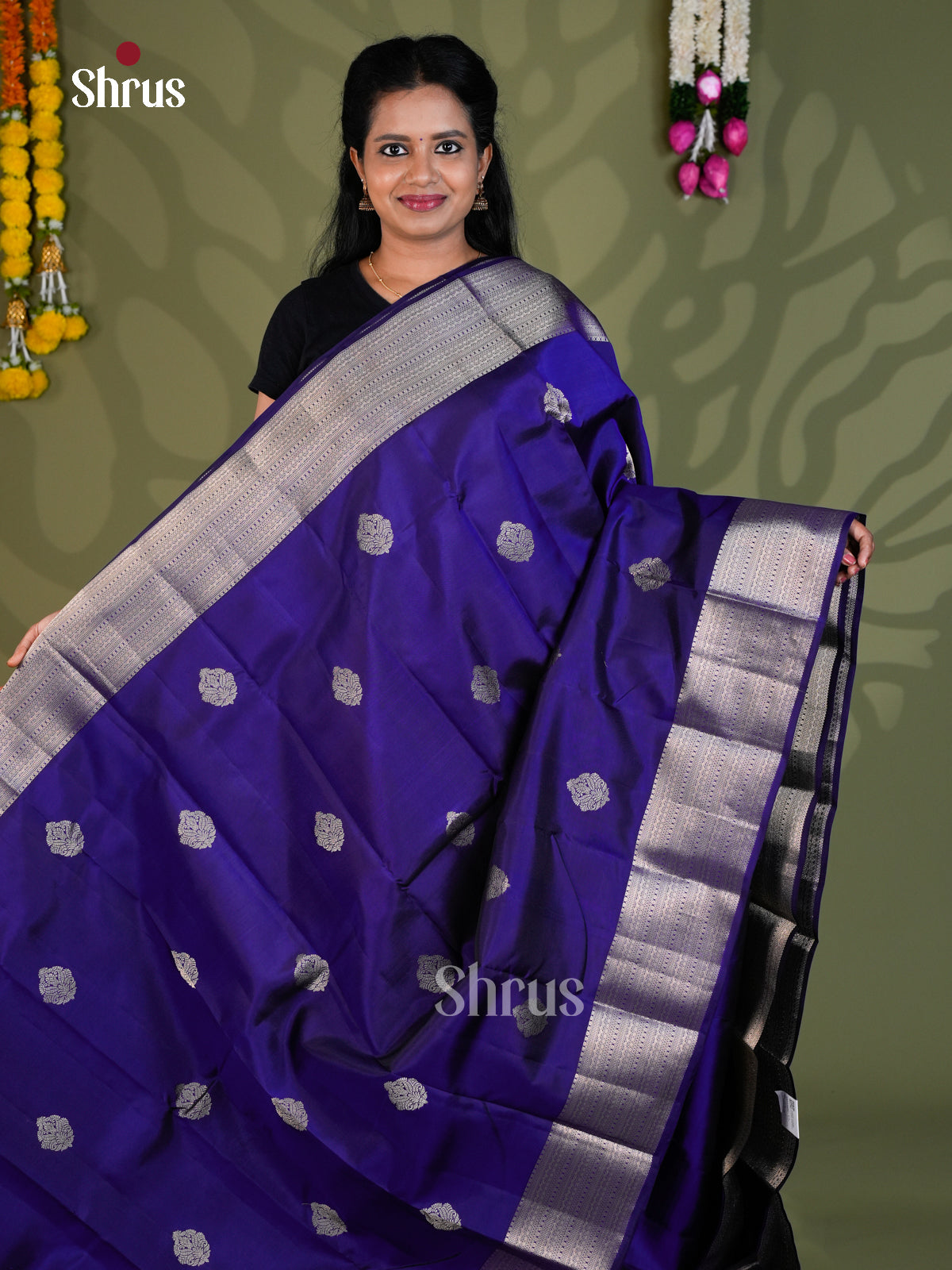 Kanchipuram silk Saree - EBS18455 - Shop on Shrus.com