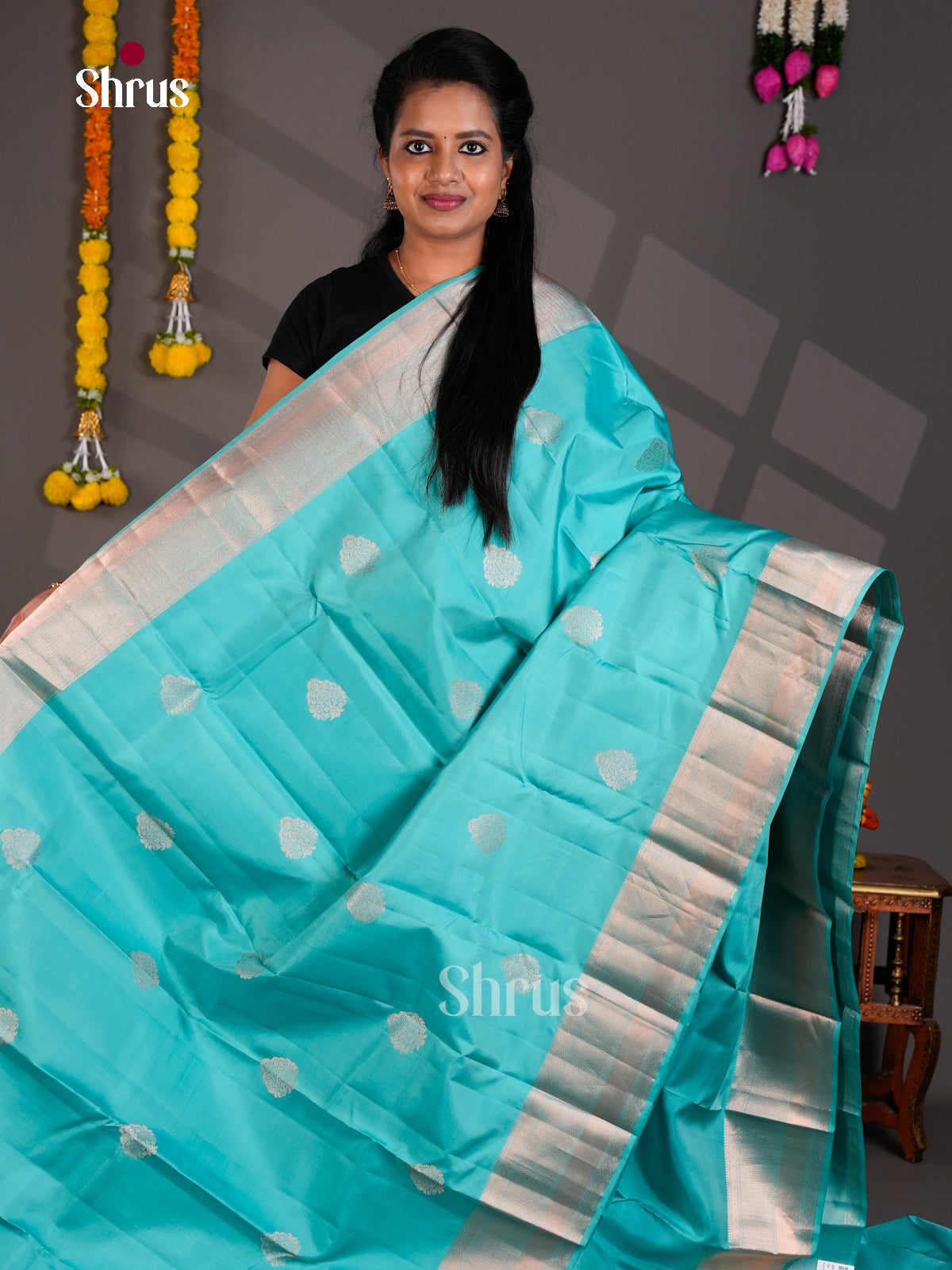 Kanchipuram silk Saree - EBS18458 - Shop on Shrus.com