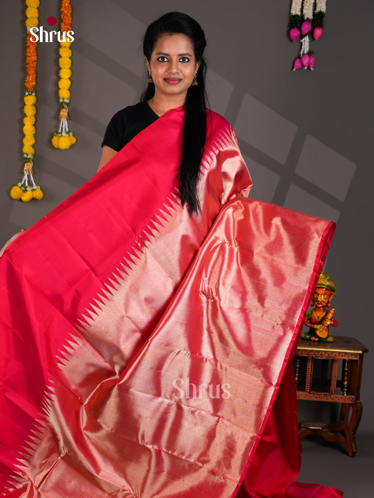 Kanchipuram silk Saree - EBS18470 - Shop on Shrus.com