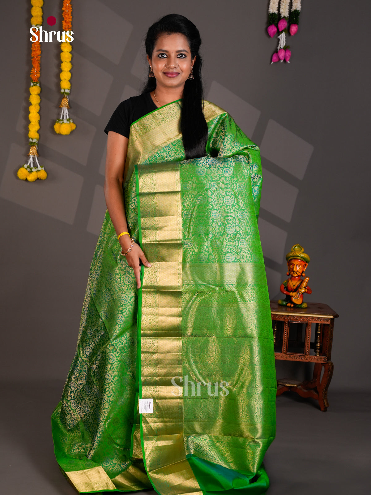 Kanchipuram silk Saree - EBS18474 - Shop on Shrus.com