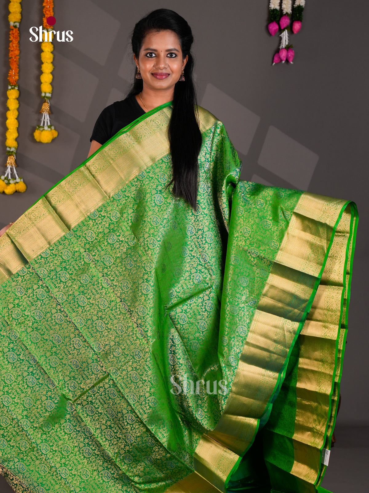 Kanchipuram silk Saree - EBS18474 - Shop on Shrus.com
