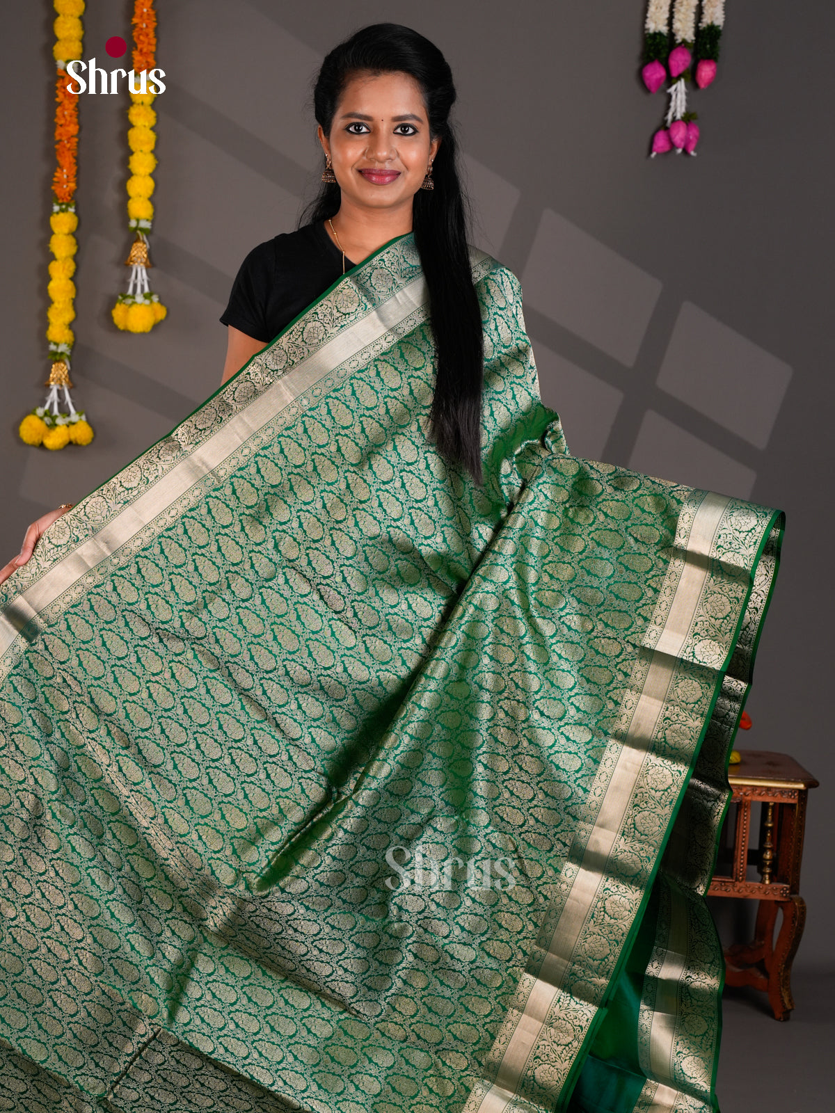Kanchipuram silk Saree - EBS18479 - Shop on Shrus.com