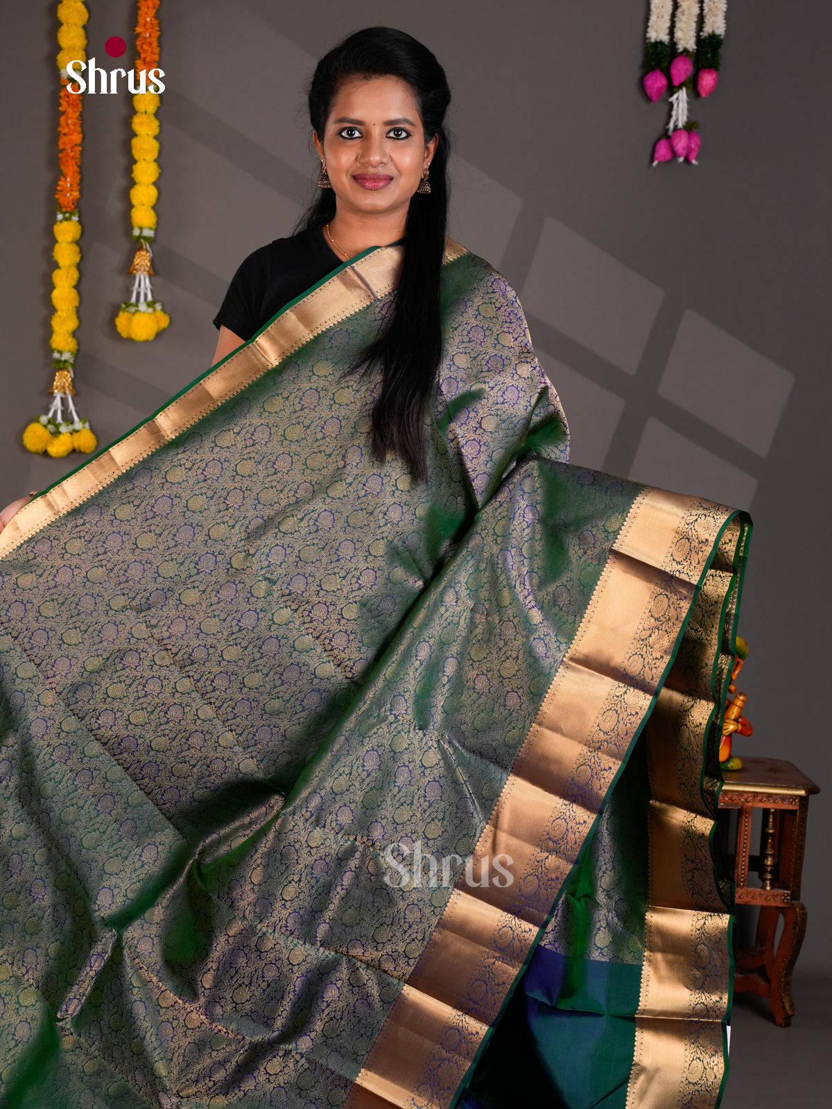 Kanchipuram silk Saree - EBS18485 - Shop on Shrus.com