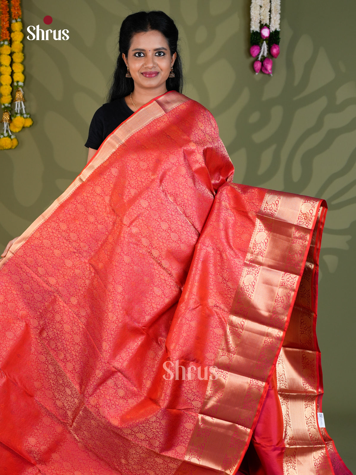 Kanchipuram silk Saree - EBS18487 - Shop on Shrus.com