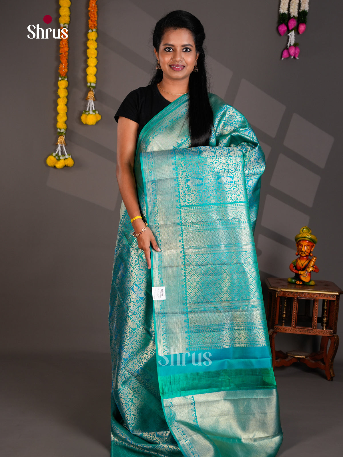 Kanchipuram silk Saree - EBS18488 - Shop on Shrus.com