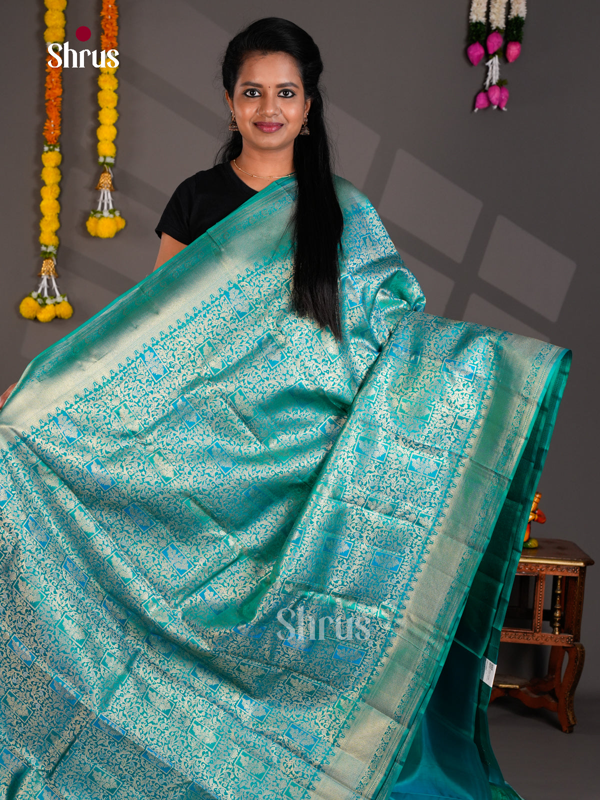 Kanchipuram silk Saree - EBS18488 - Shop on Shrus.com