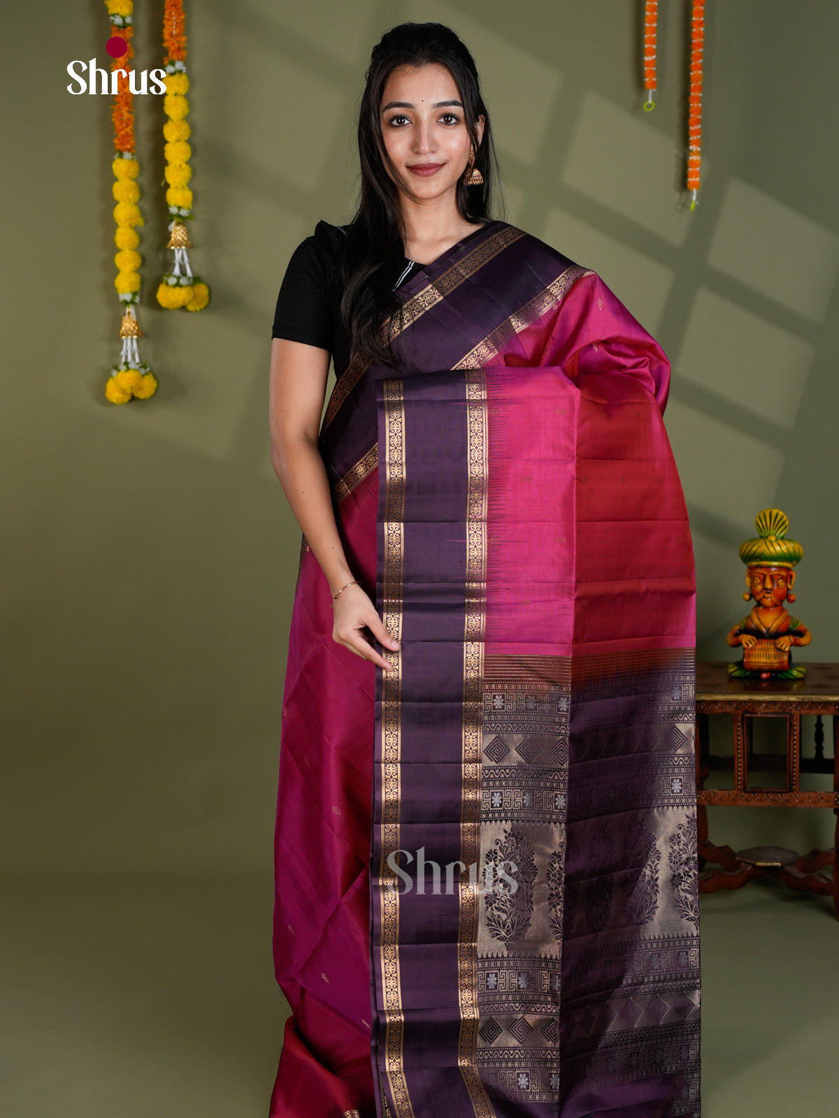EBS18496 - Soft Silk Saree - Shop on Shrus.com