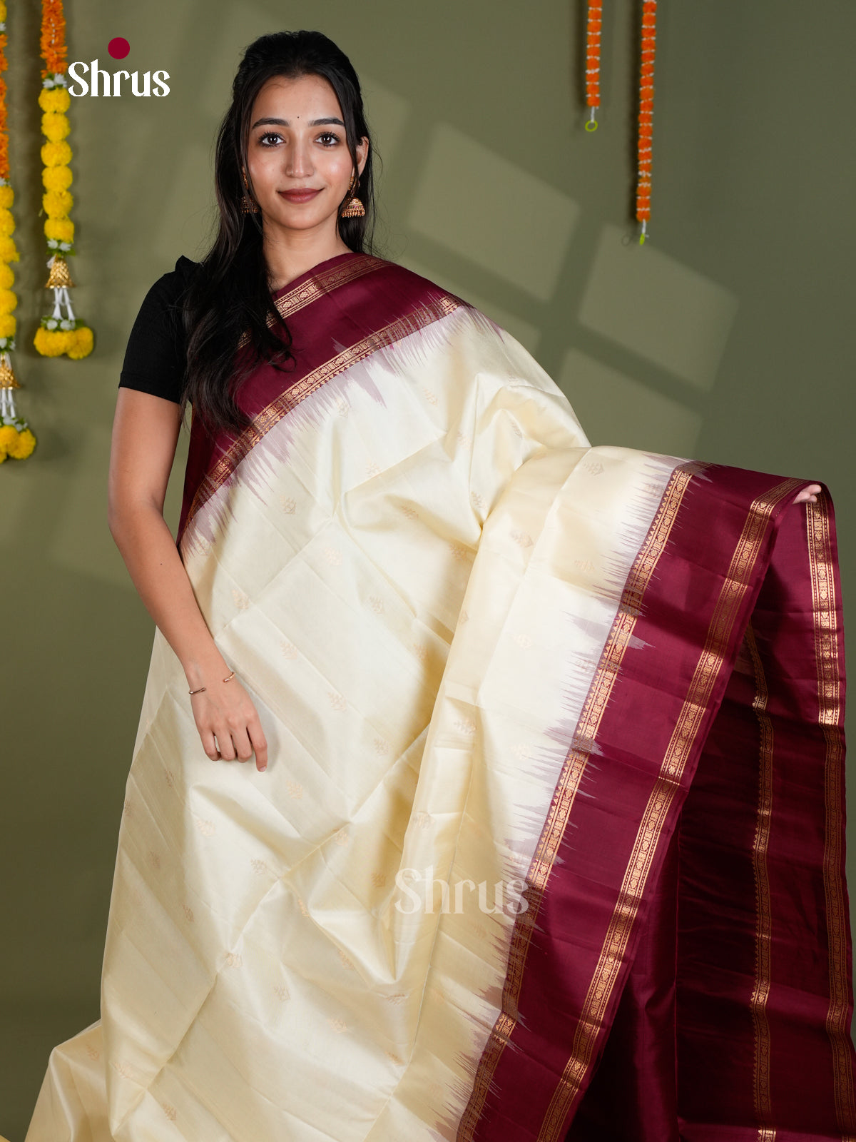 EBS18500 - Soft Silk Saree - Shop on Shrus.com