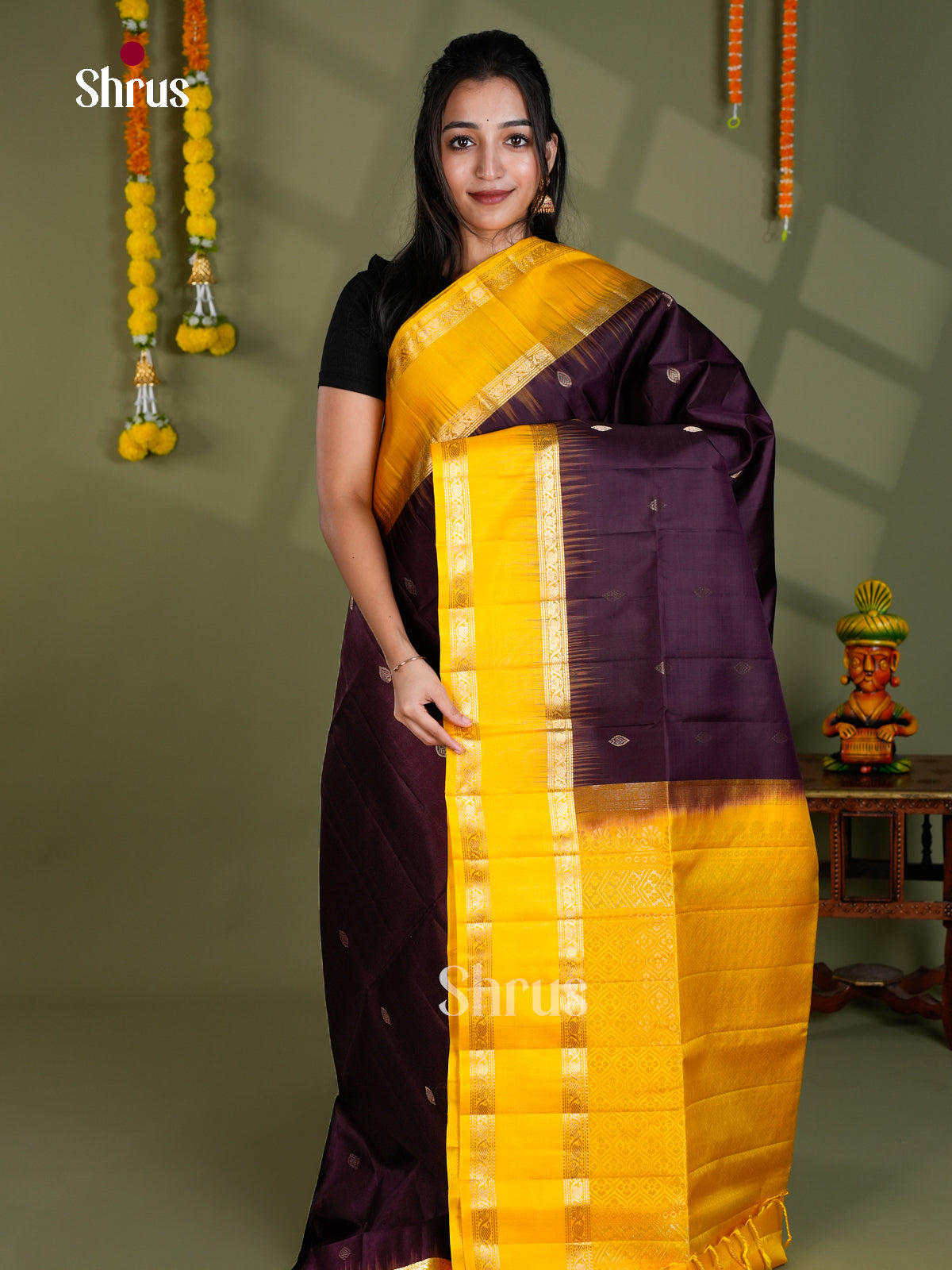EBS18508 - Soft Silk Saree - Shop on Shrus.com