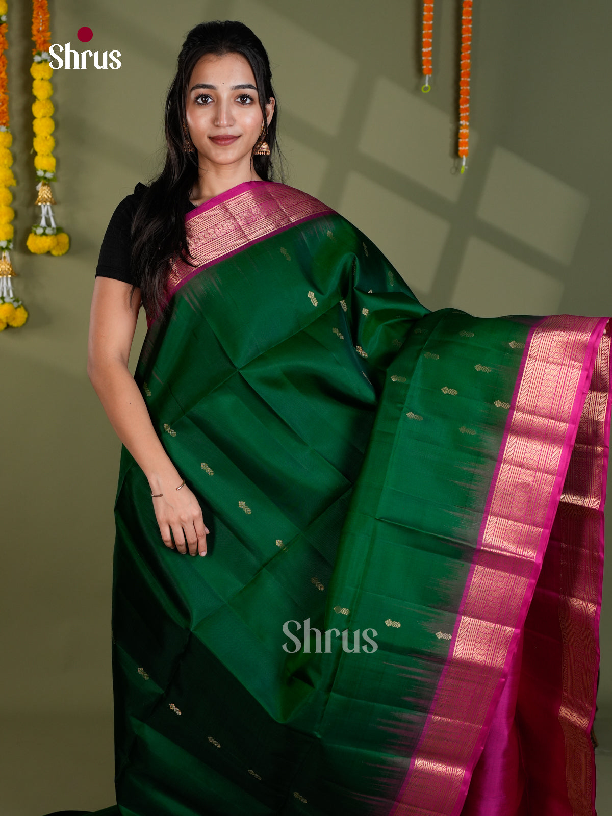 EBS18517 - Soft Silk Saree - Shop on Shrus.com