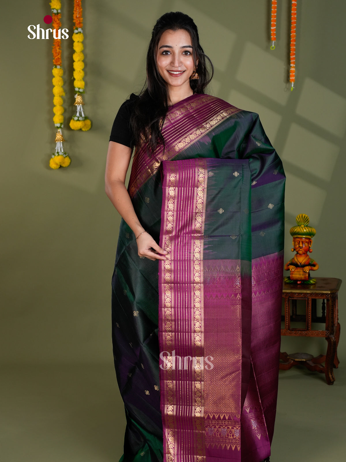 EBS18522 - Soft Silk Saree - Shop on Shrus.com