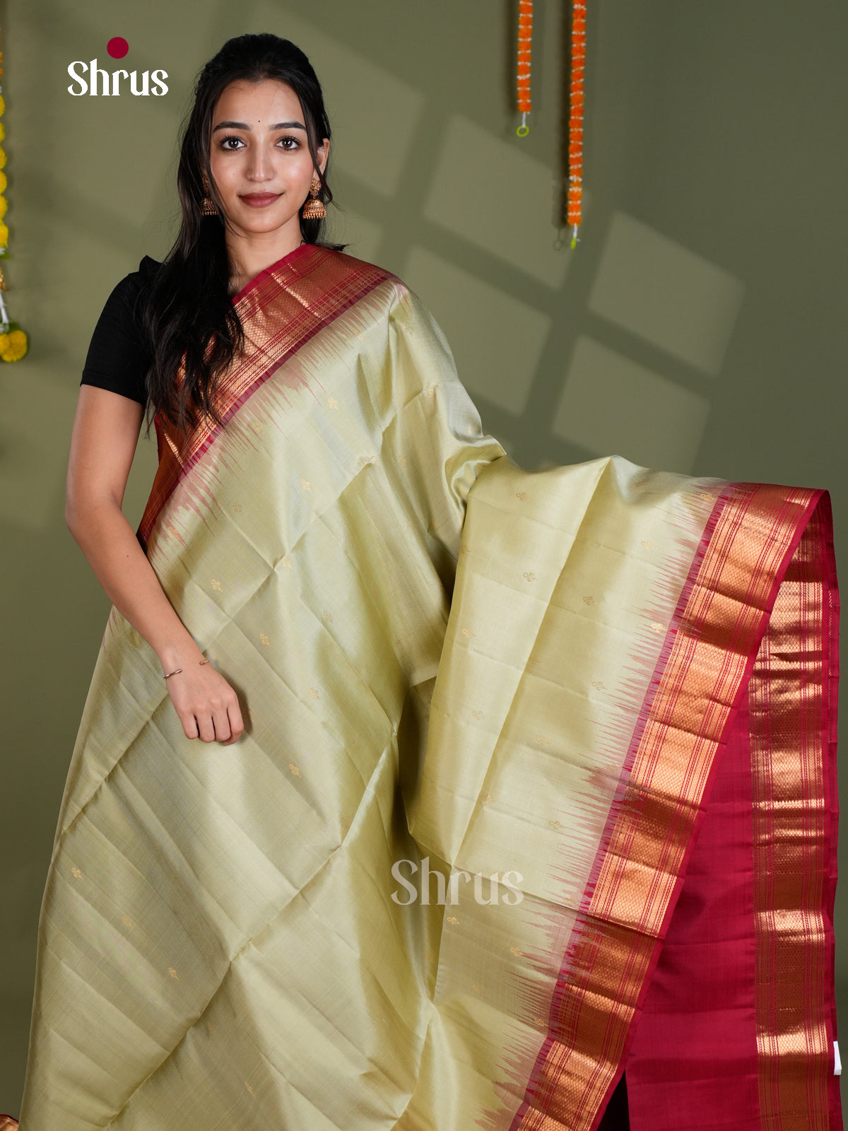 EBS18533 - Soft Silk Saree - Shop on Shrus.com