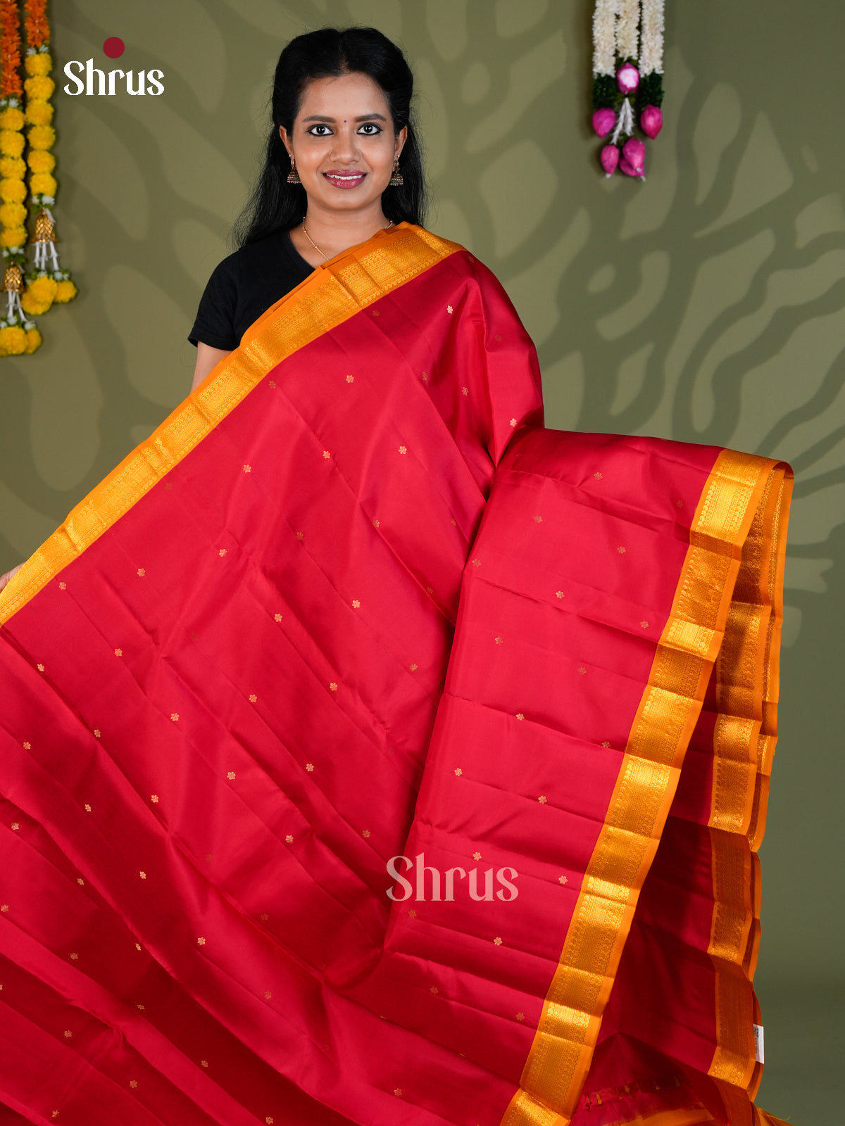 Kanchipuram silk Saree - EBS18544 - Shop on Shrus.com