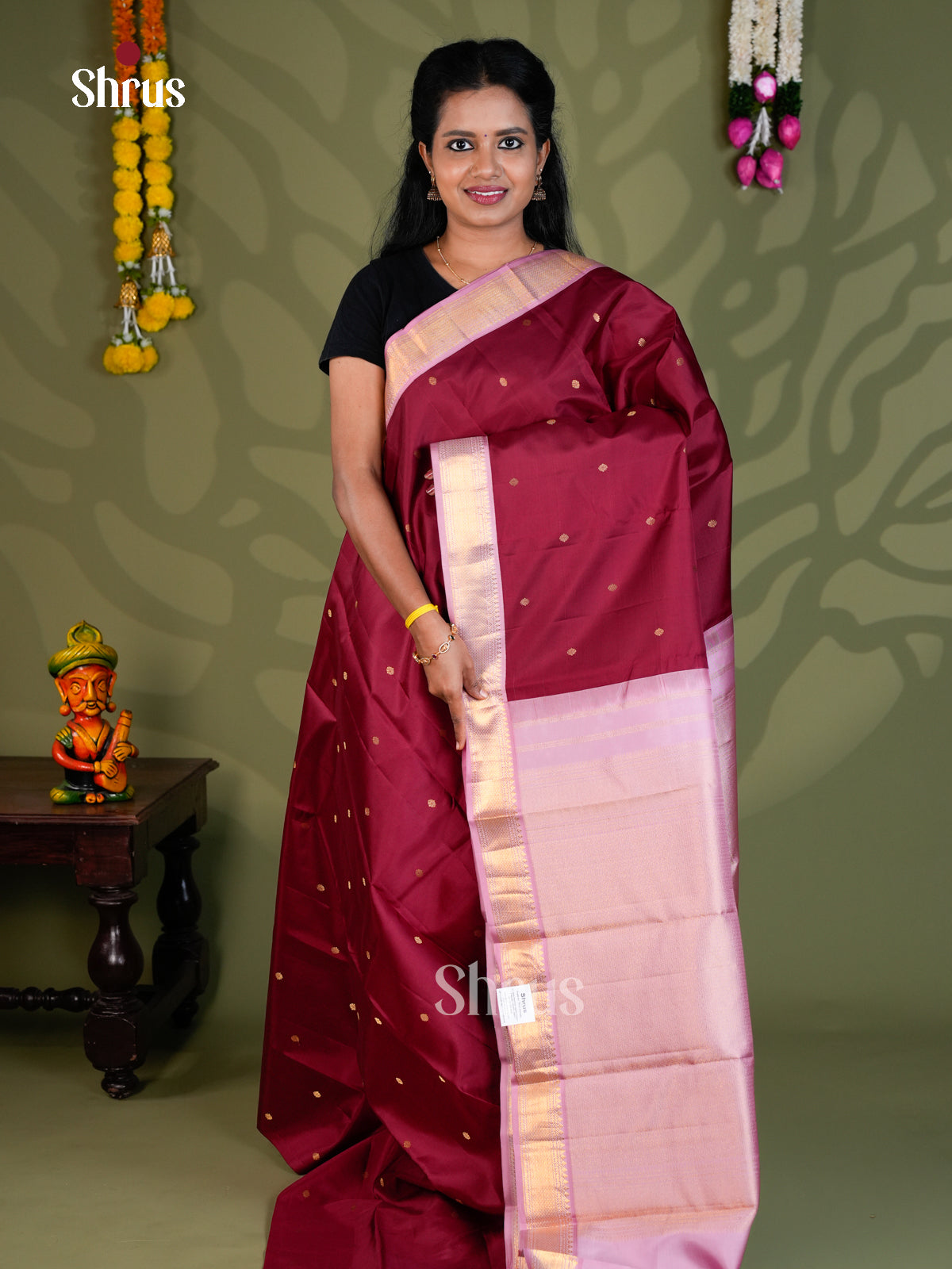 Kanchipuram silk Saree - EBS18547 - Shop on Shrus.com