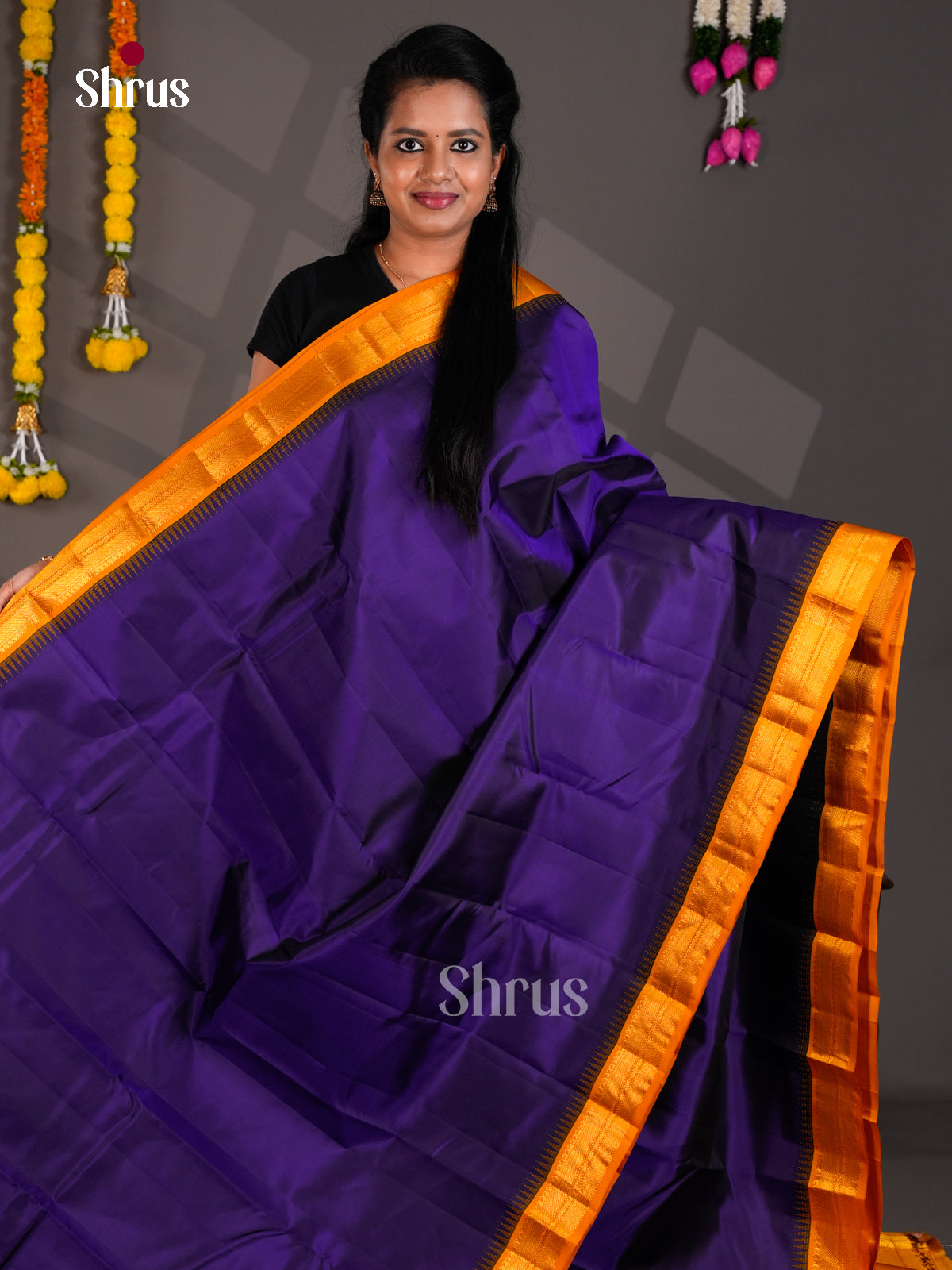Kanchipuram silk Saree - EBS18550 - Shop on Shrus.com