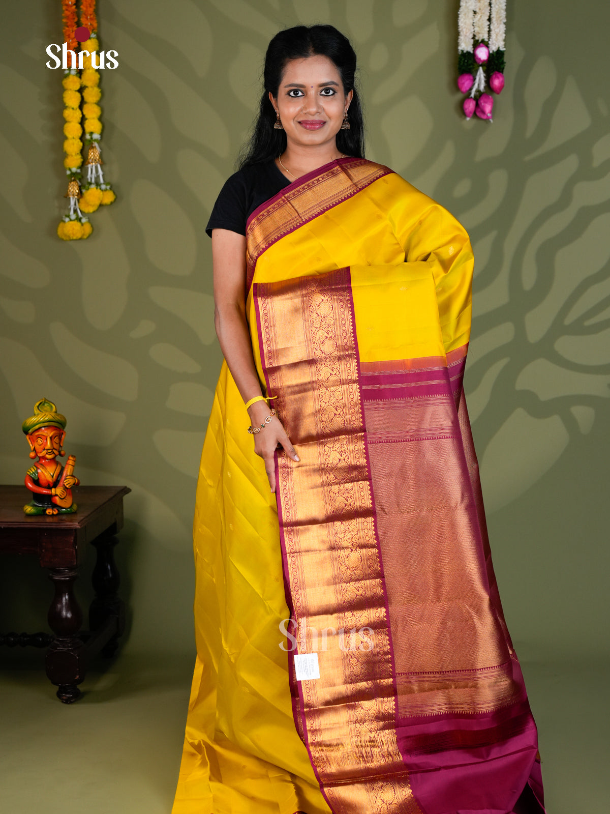 Kanchipuram silk Saree - EBS18554 - Shop on Shrus.com