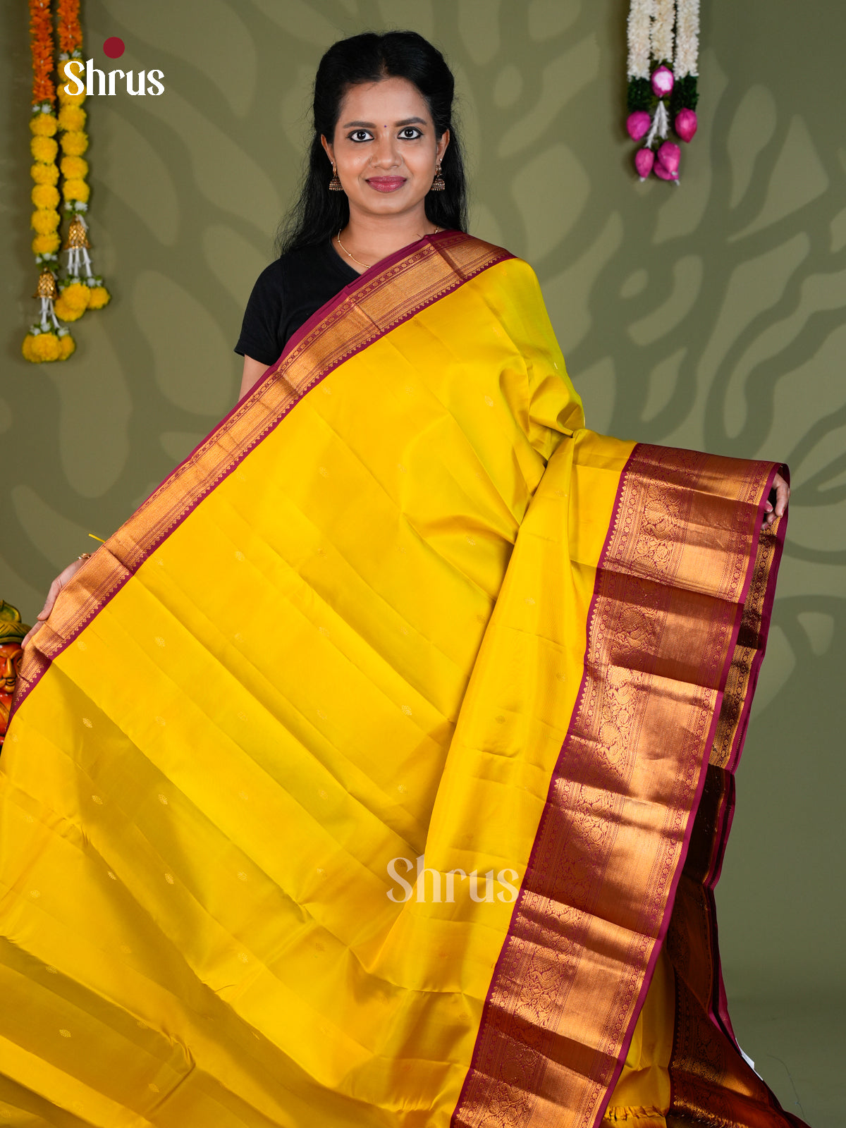 Kanchipuram silk Saree - EBS18554 - Shop on Shrus.com