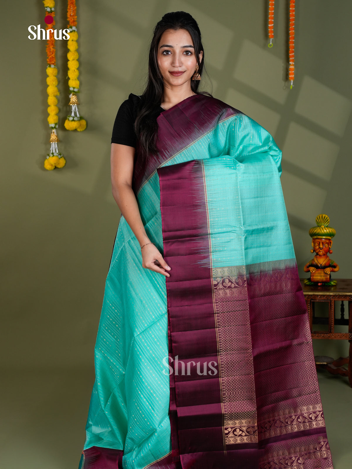 EBS18560 - Soft Silk Saree - Shop on Shrus.com