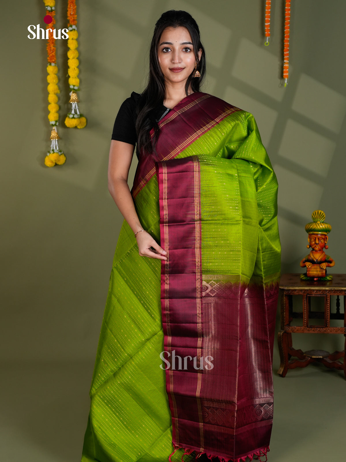 EBS18563 - Soft Silk Saree - Shop on Shrus.com