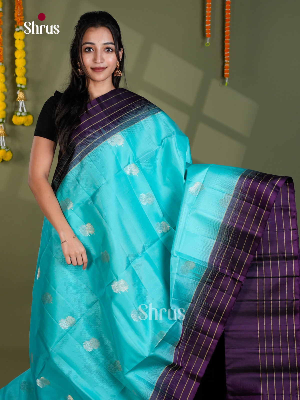 EBS18569 - Soft Silk Saree - Shop on Shrus.com