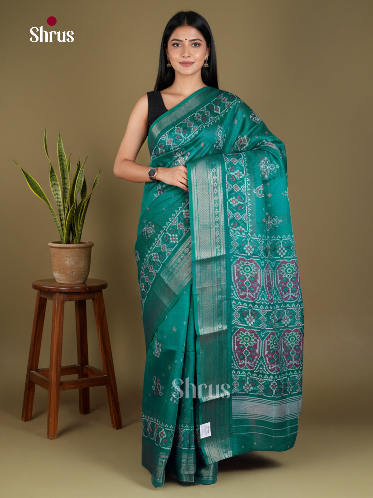 Semi Crepe Saree - EBS18584 - Shop on Shrus.com