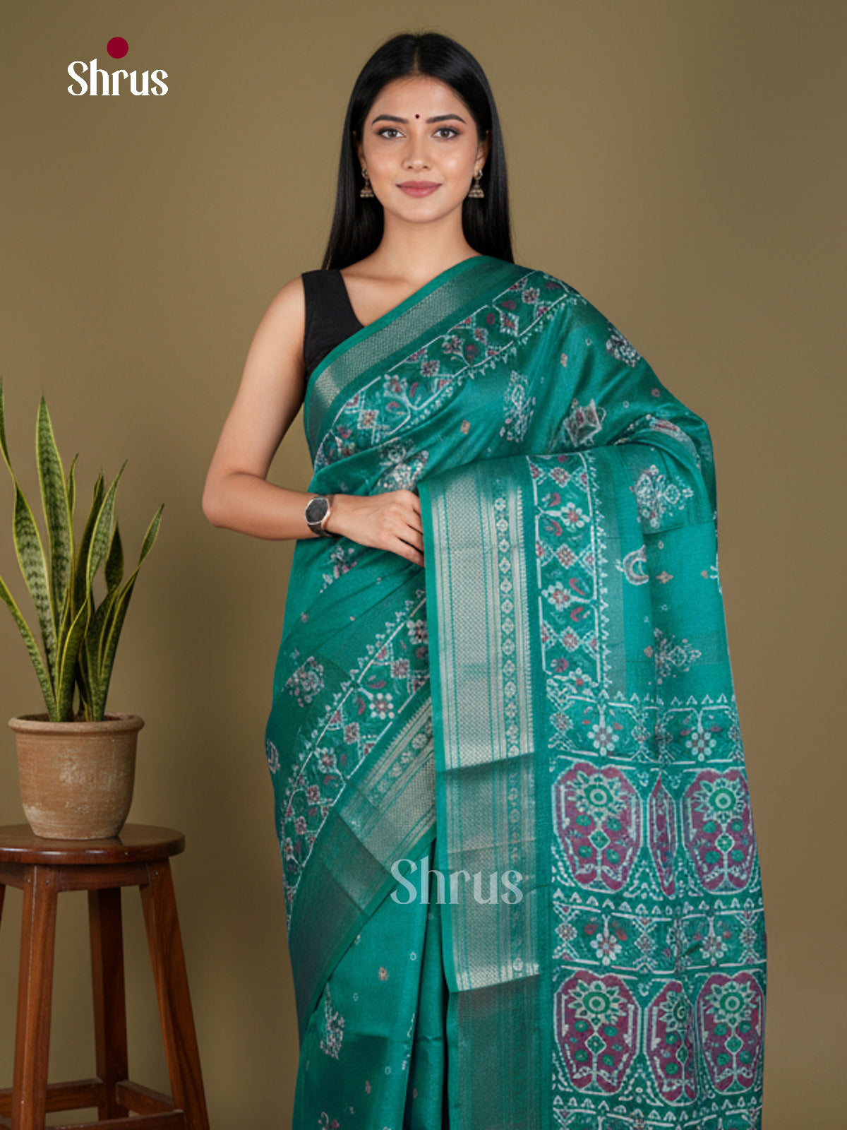 Semi Crepe Saree - EBS18584 - Shop on Shrus.com