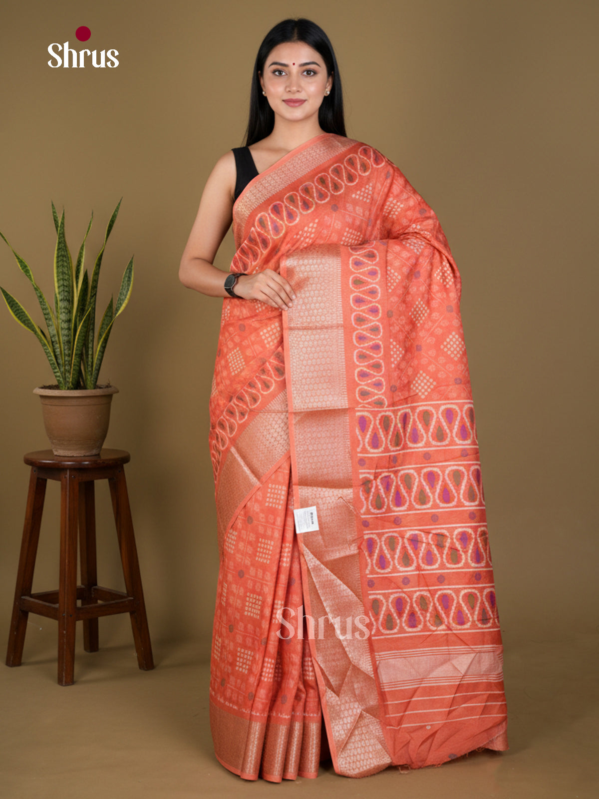 Semi Crepe Saree - EBS18809 - Shop on Shrus.com