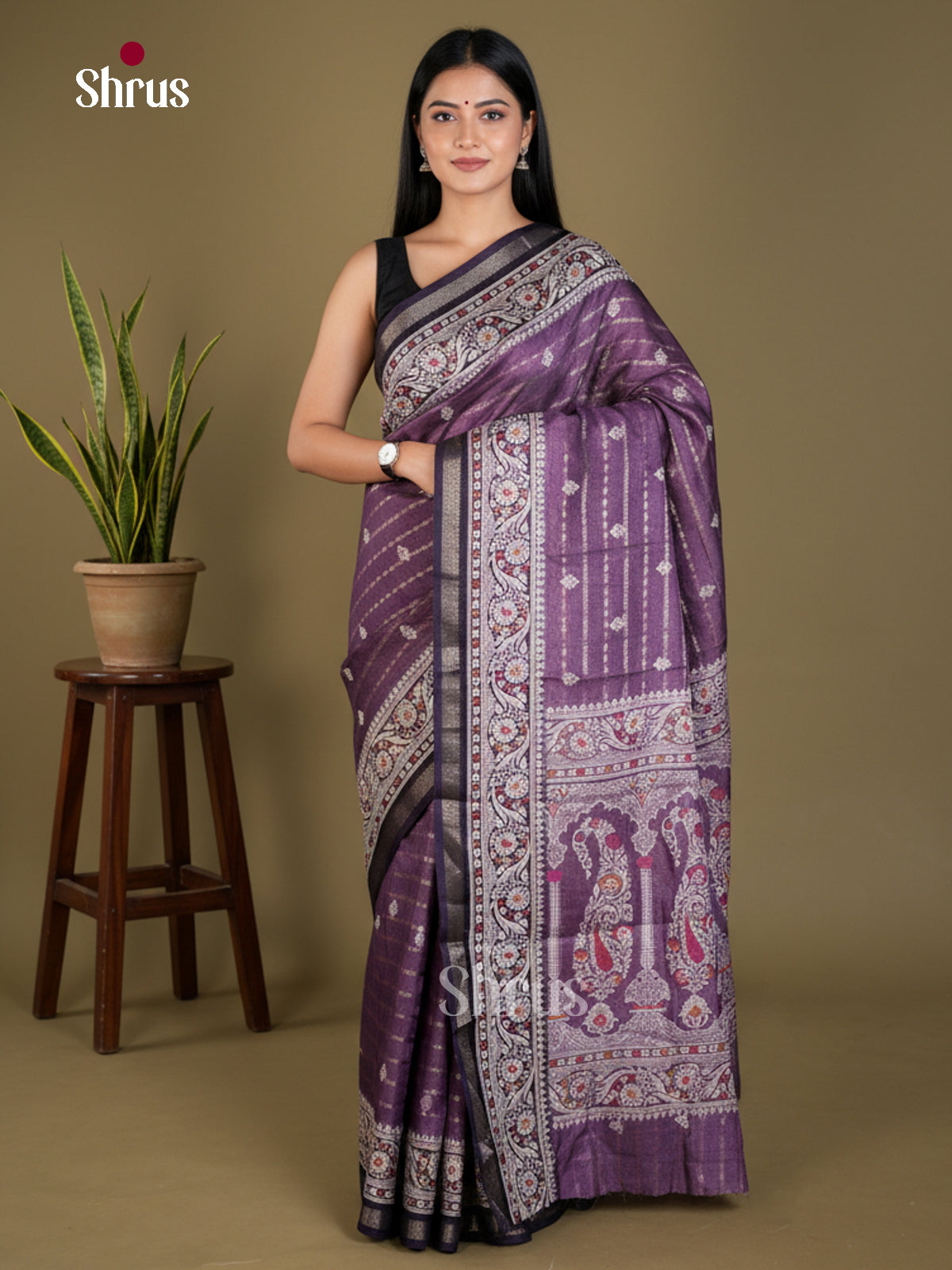 Semi Crepe Saree - EBS18819 - Shop on Shrus.com
