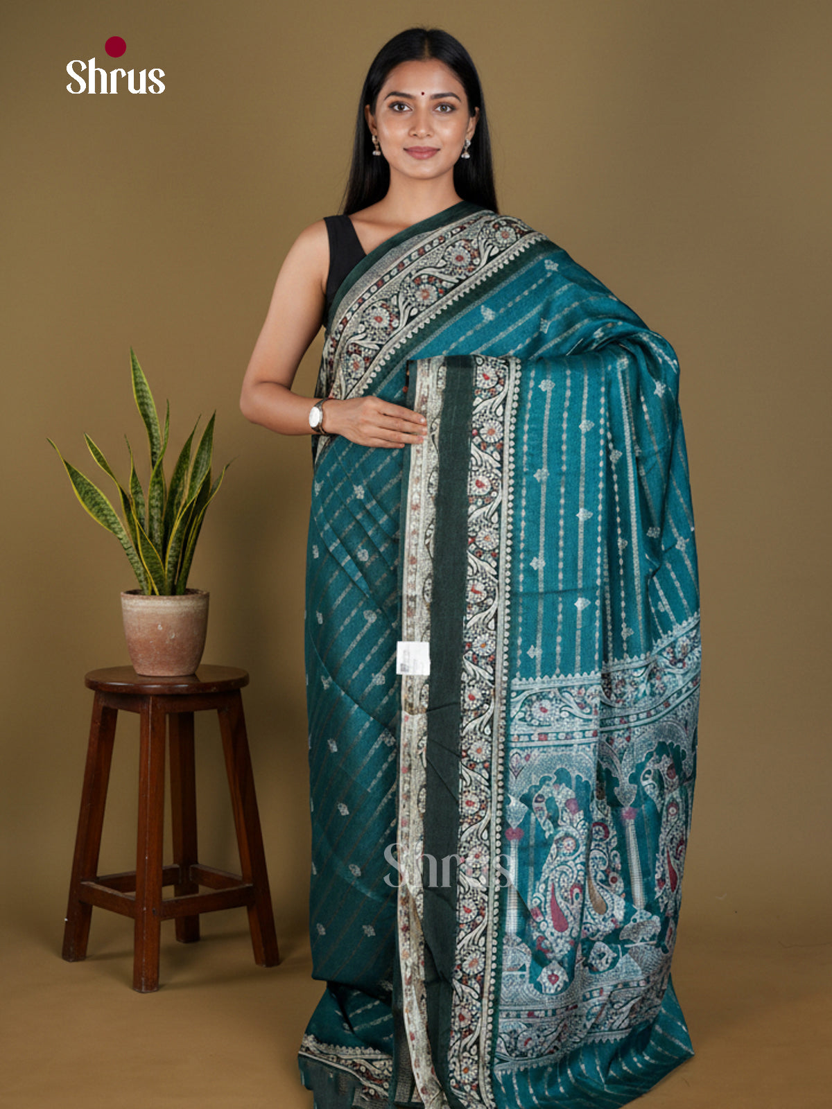 Semi Crepe Saree - EBS18820 - Shop on Shrus.com