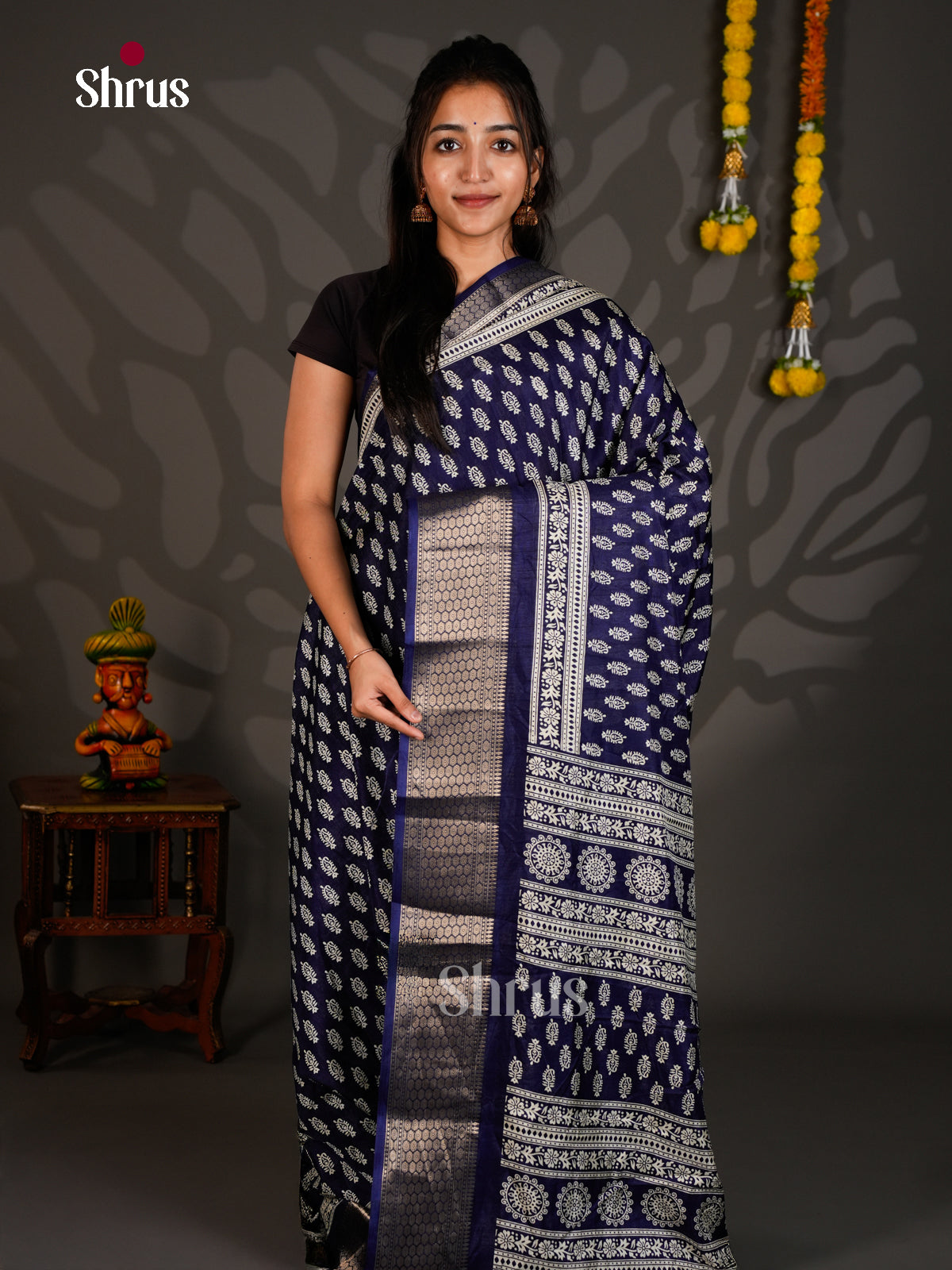 Semi Crepe Saree - EBS18863 - Shop on Shrus.com
