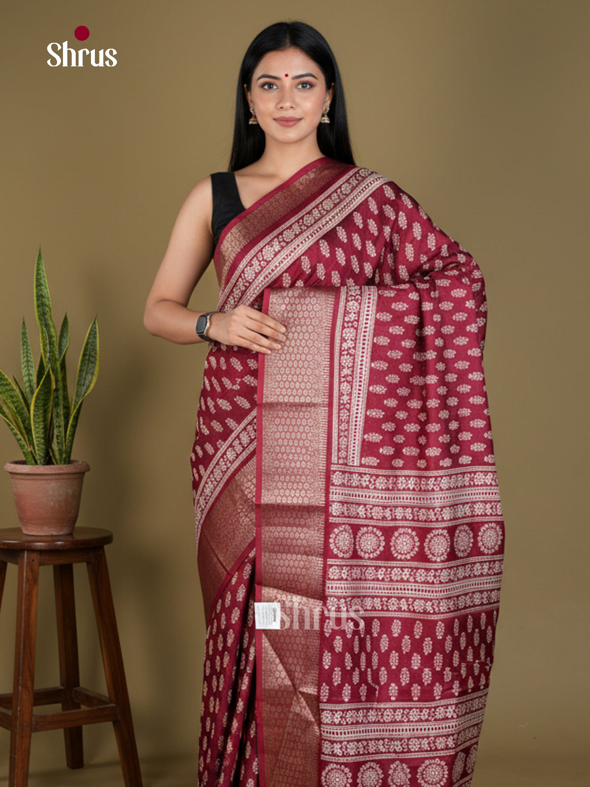 Semi Crepe Saree - EBS18865 - Shop on Shrus.com
