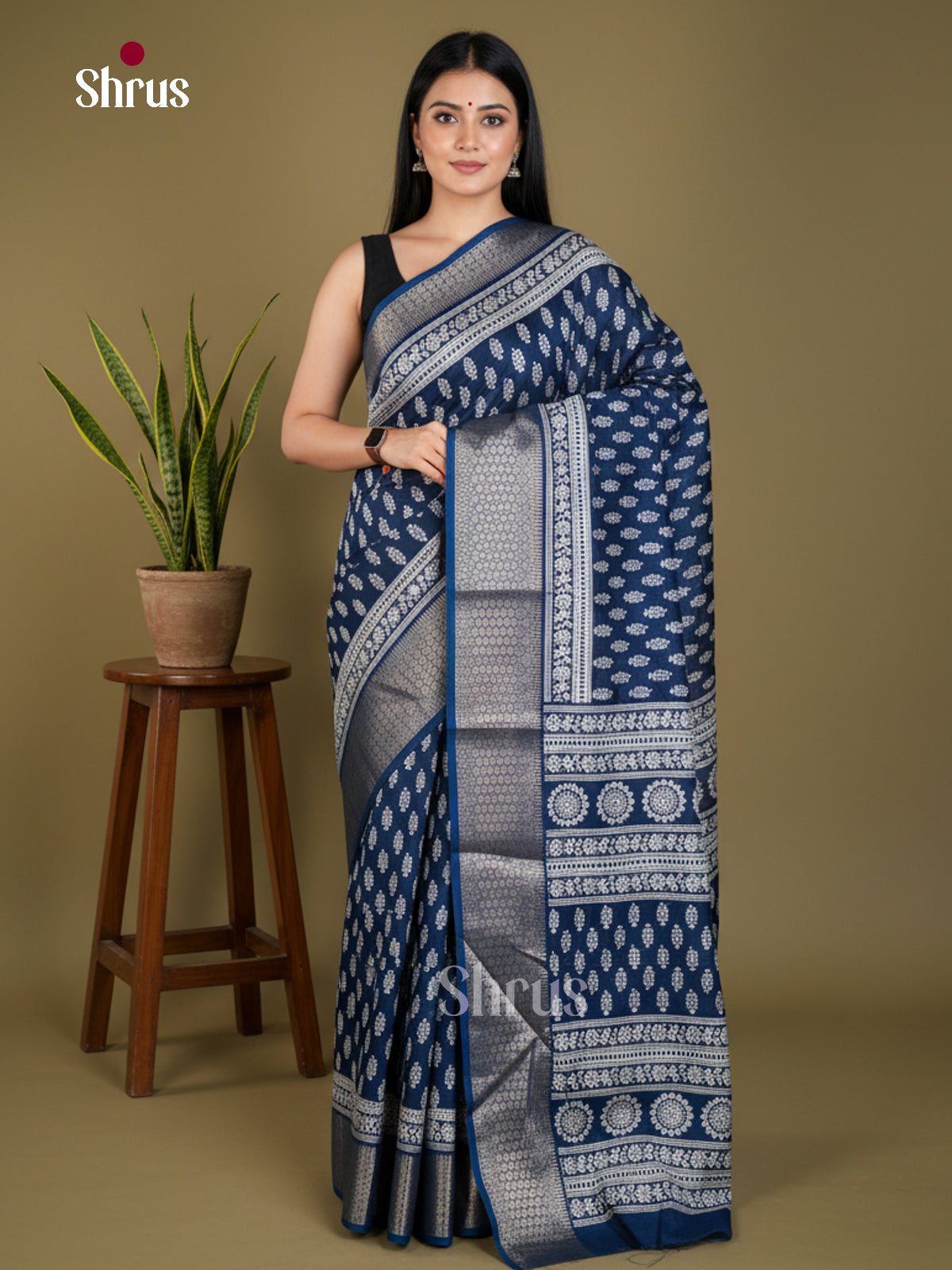 Semi Crepe Saree - EBS18866 - Shop on Shrus.com