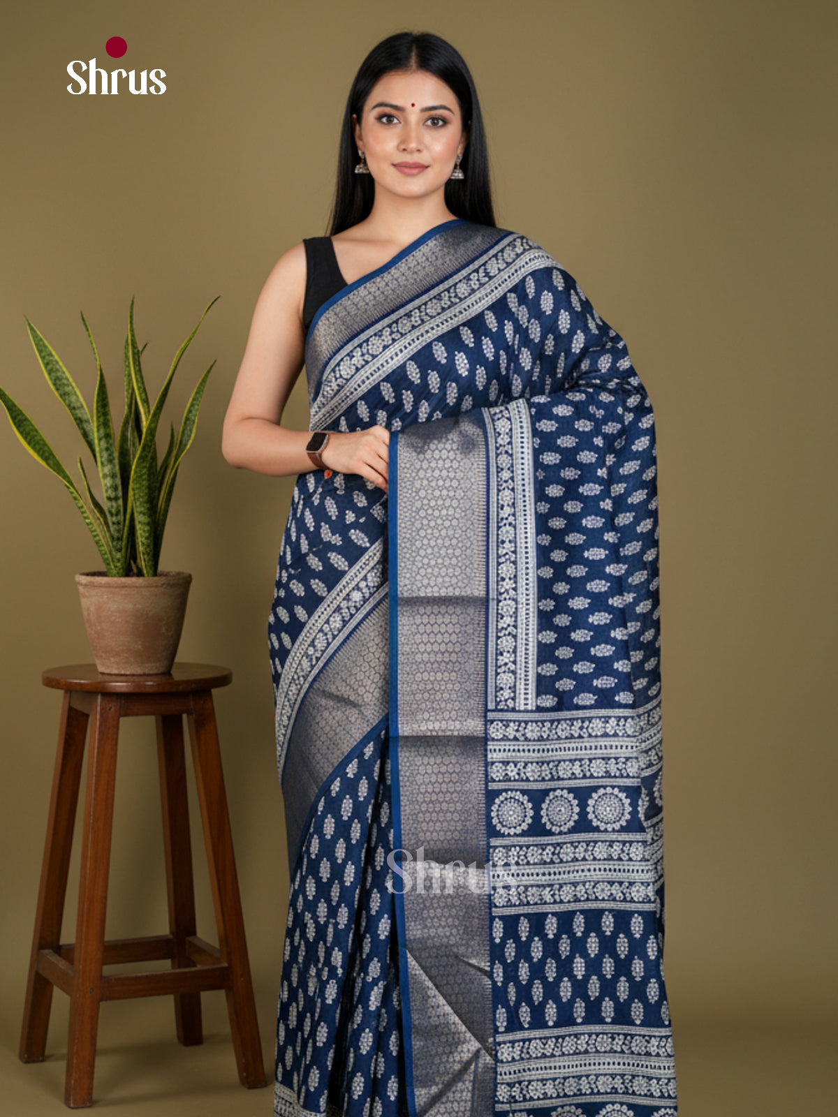Semi Crepe Saree - EBS18866 - Shop on Shrus.com