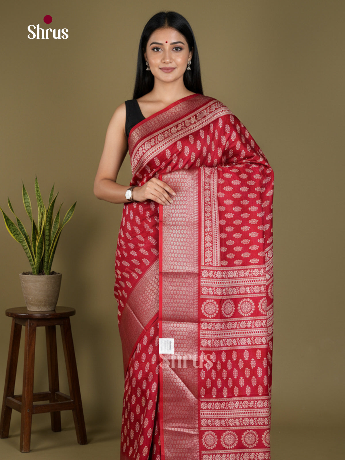 Semi Crepe Saree - EBS18867 - Shop on Shrus.com