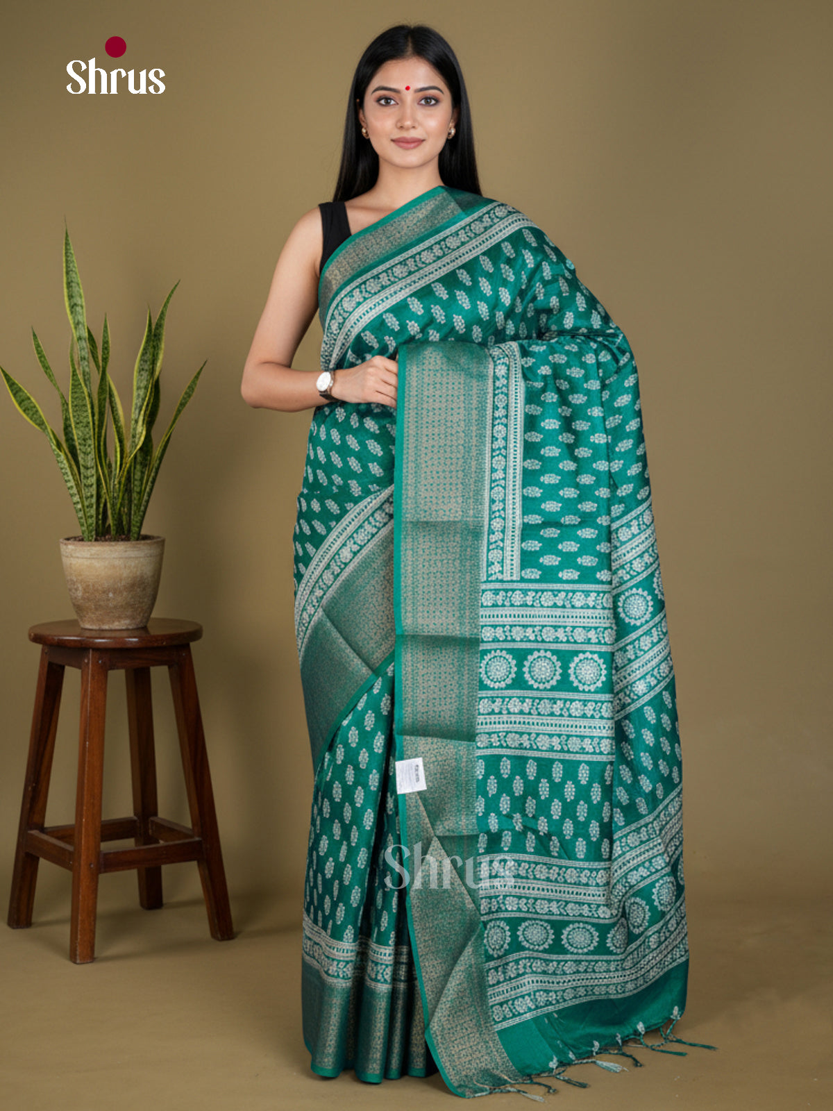 Semi Crepe Saree - EBS18869 - Shop on Shrus.com