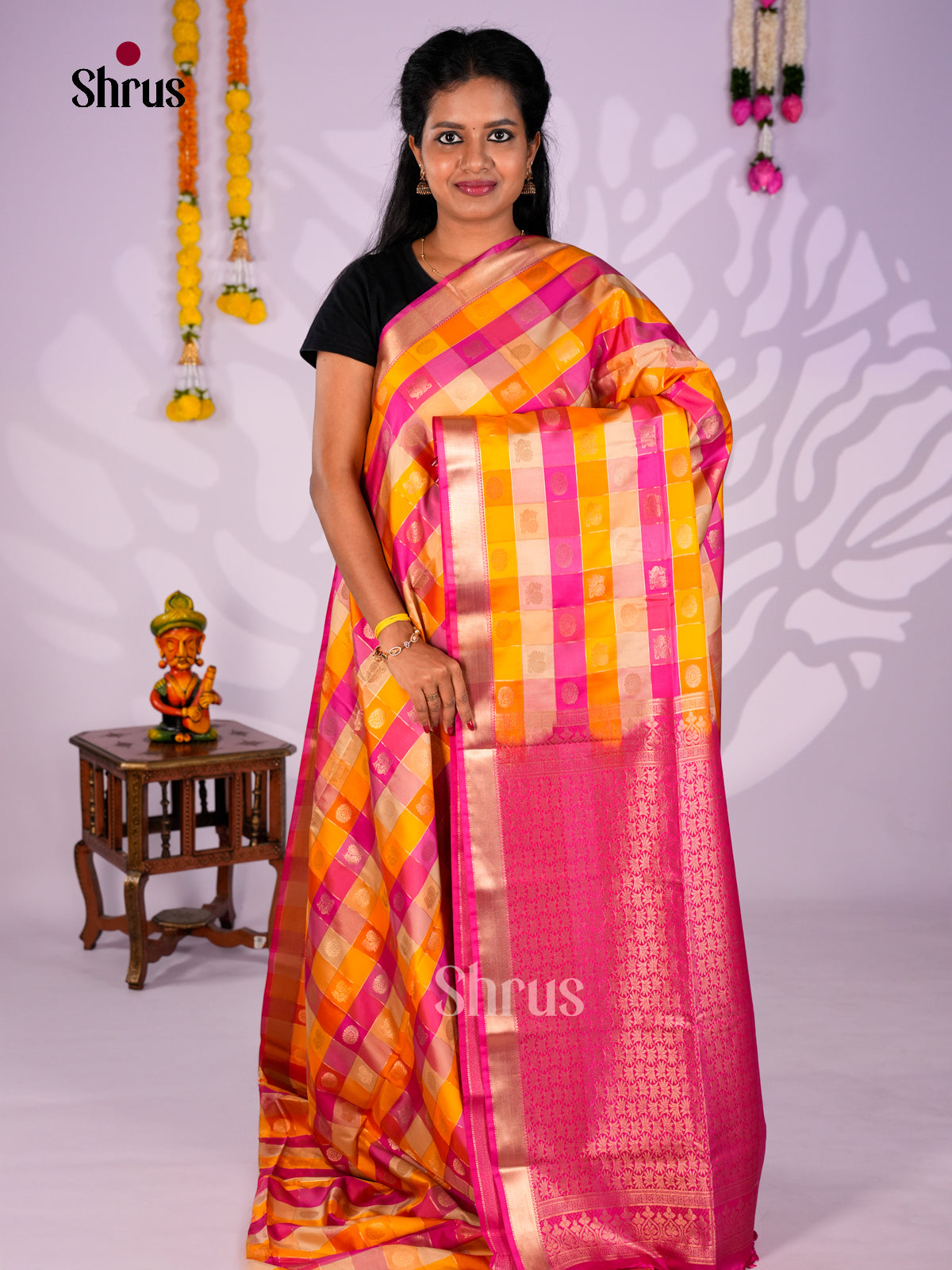 Semi Softsilk Saree - EBS19023 - Shop on Shrus.com