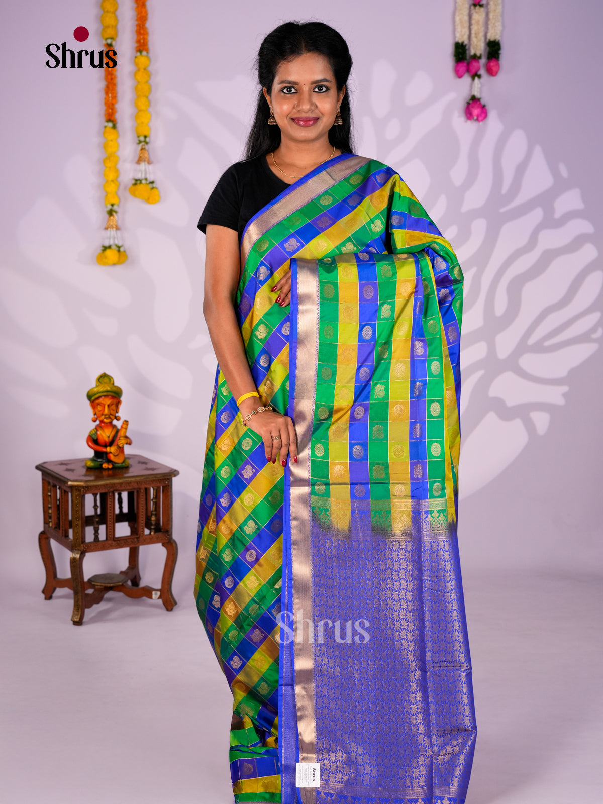 Semi Softsilk Saree - EBS19028 - Shop on Shrus.com