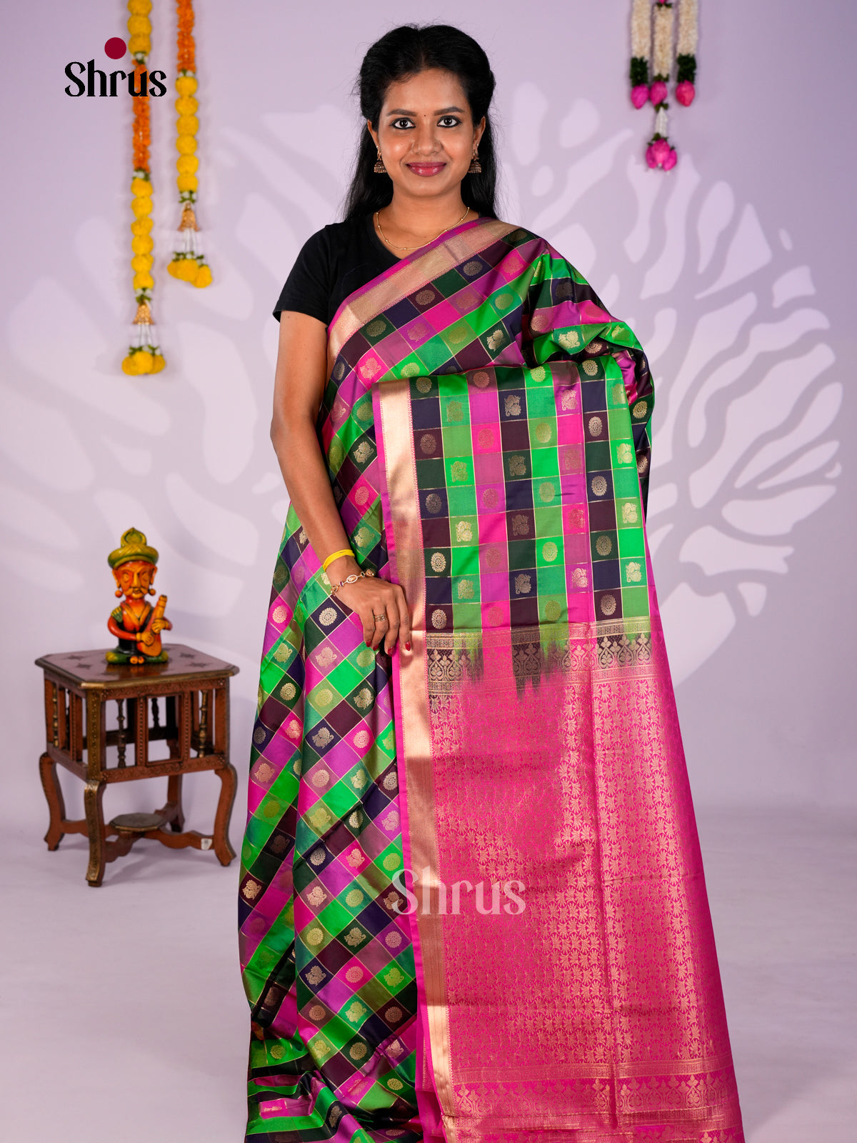 Semi Softsilk Saree - EBS19029 - Shop on Shrus.com