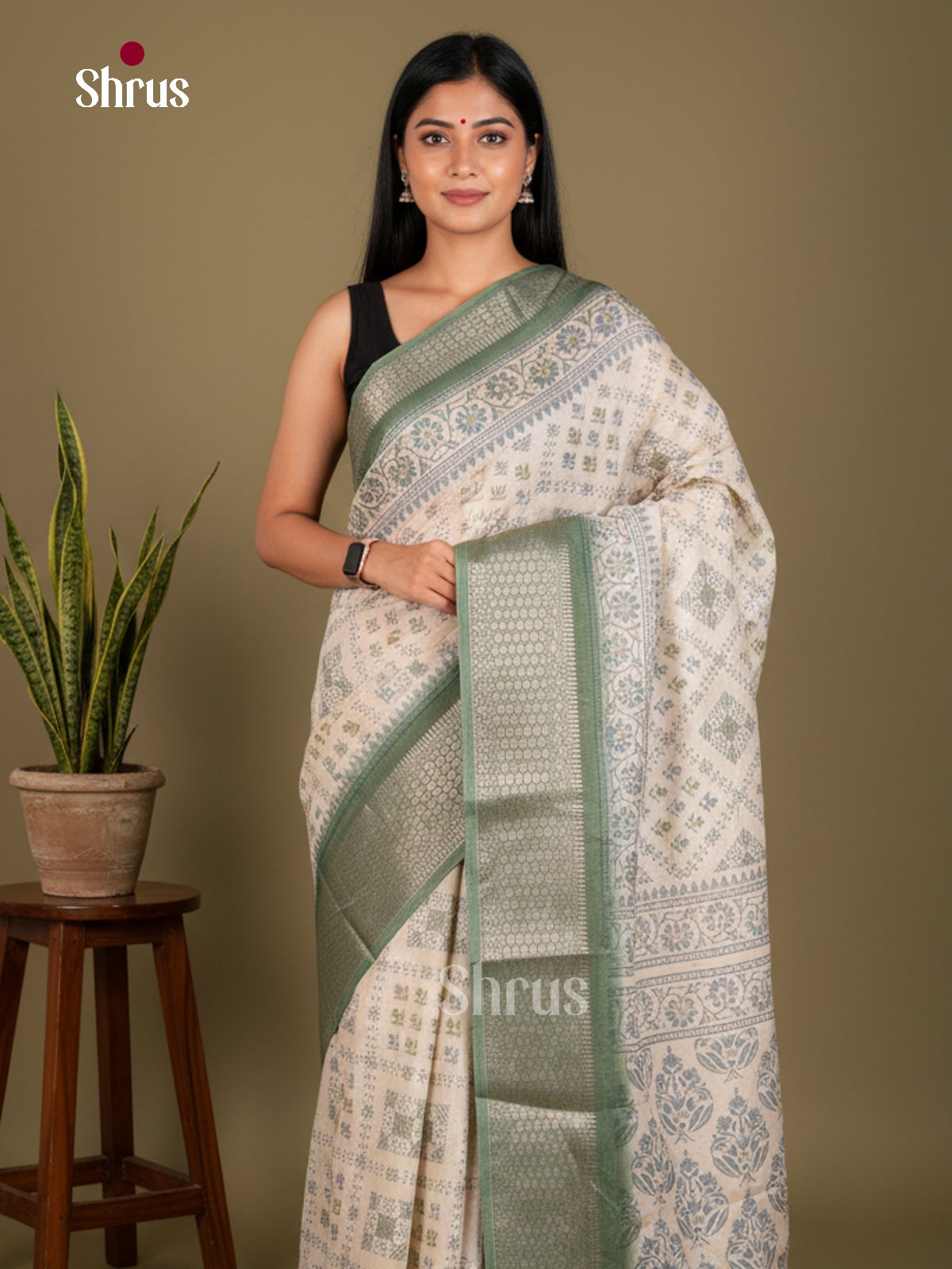 Semi Crepe Saree - EBS20018 - Shop on Shrus.com