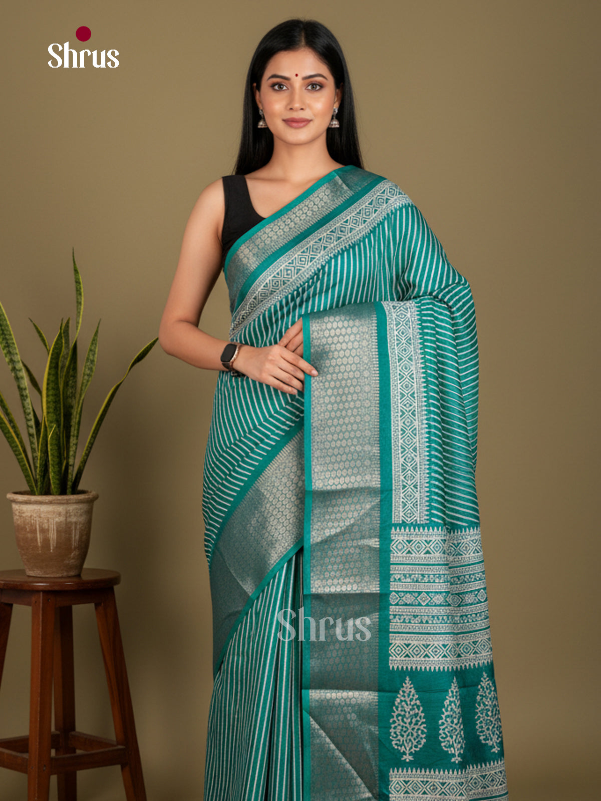 Semi Crepe Saree - EBS20021 - Shop on Shrus.com