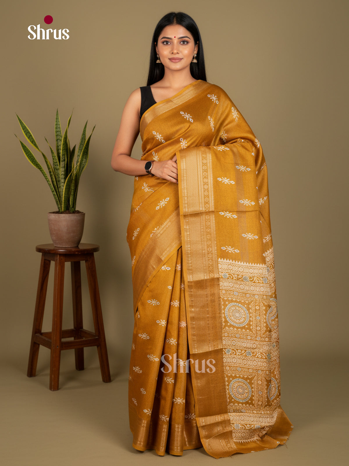 Semi Crepe Saree - EBS20245 - Shop on Shrus.com