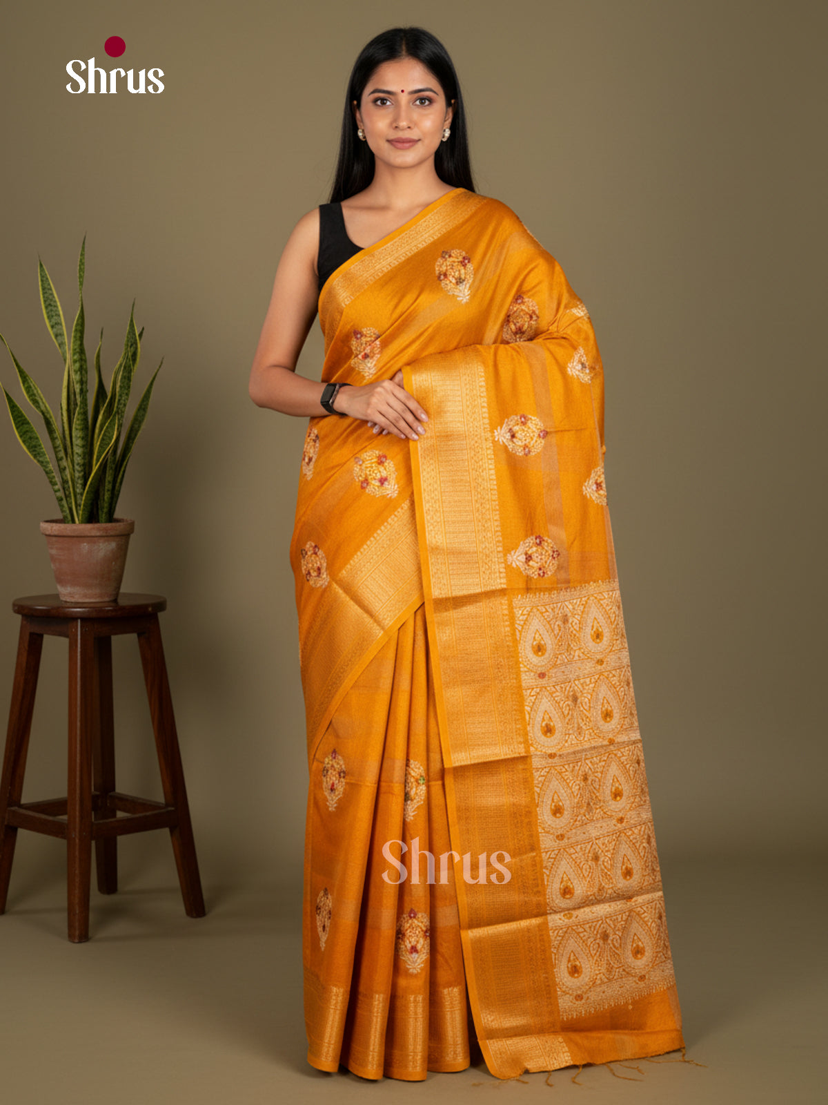 Semi Crepe Saree - EBS20248 - Shop on Shrus.com