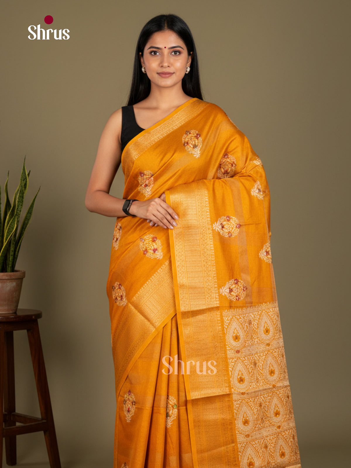 Semi Crepe Saree - EBS20248 - Shop on Shrus.com