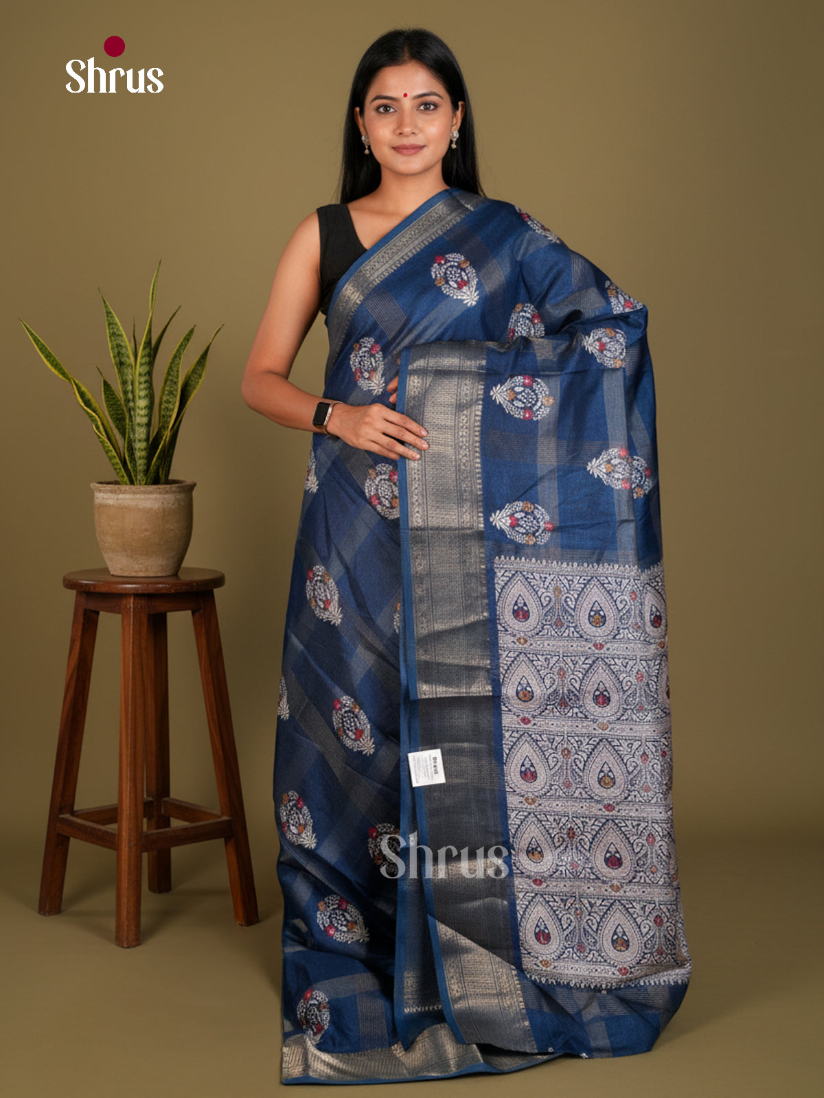 Semi Crepe Saree - EBS20249 - Shop on Shrus.com